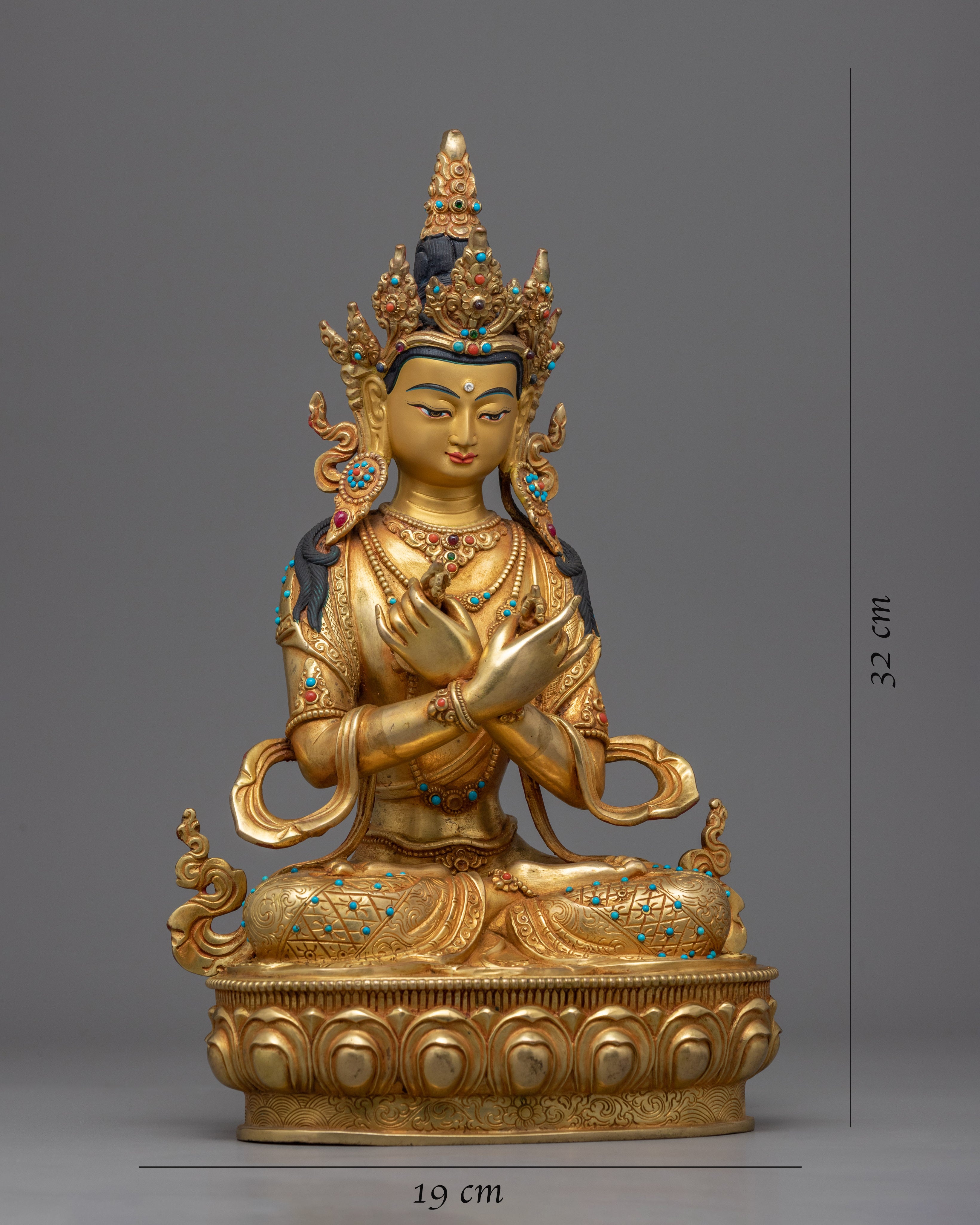 Hand Crafted Vajradhara Dorje Chang Statue | Buddhist Statue for Rituals & Meditation