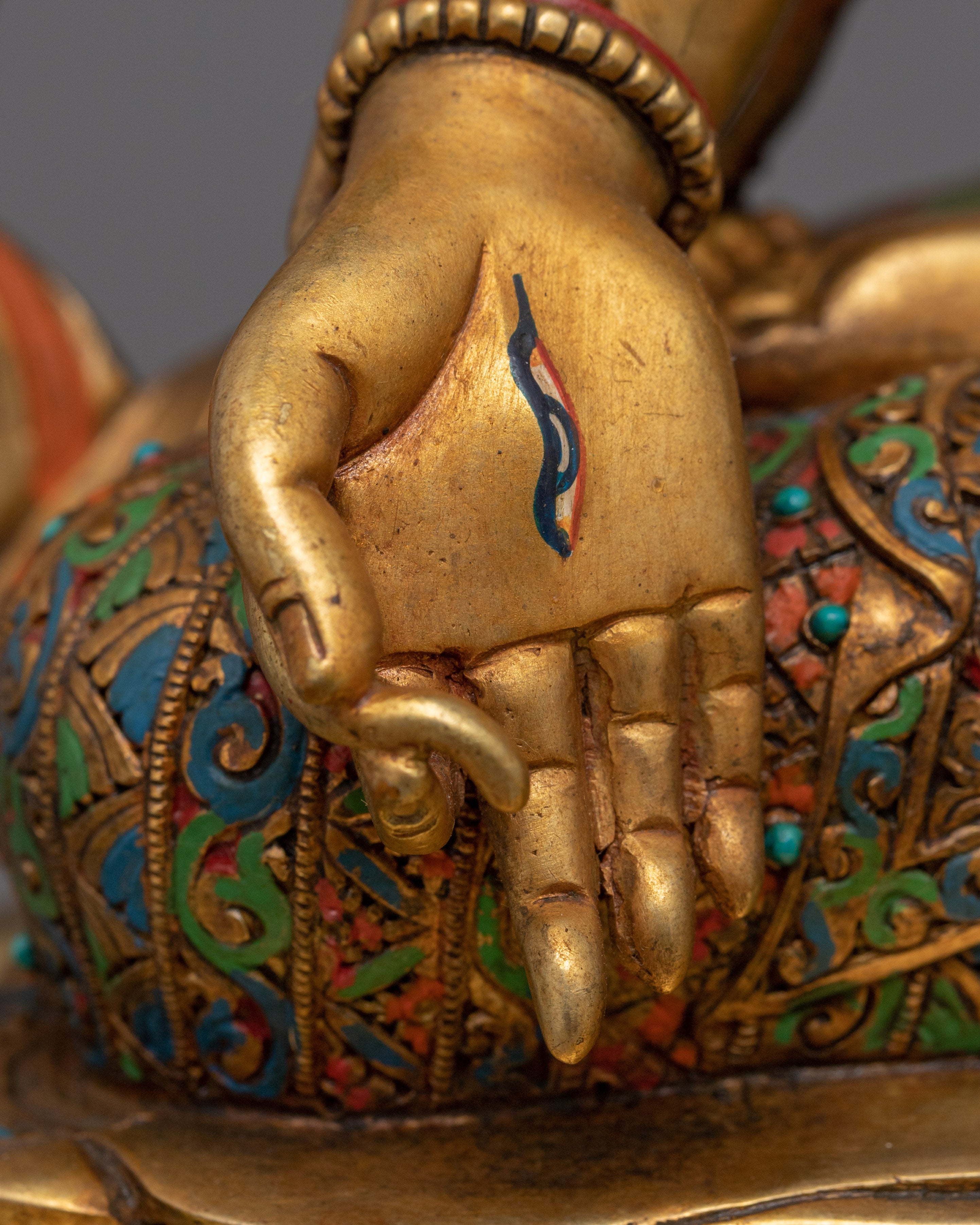 Female Bodhisattva White Tara Statue | Gold Gilded Buddhist Statue