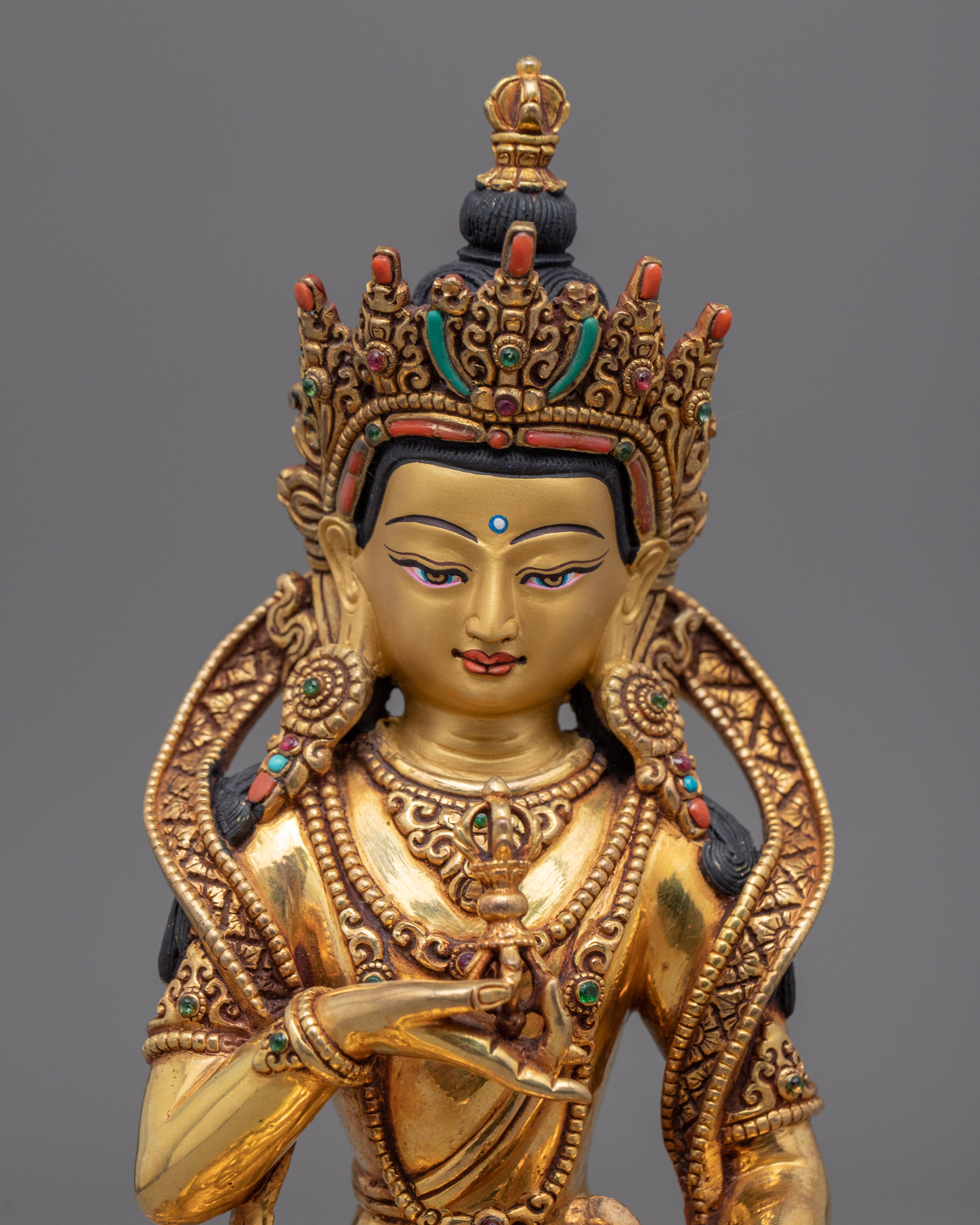 Tibetan Vajrasattva  Bodhisattva Sculpture | Traditional Himalayan Art