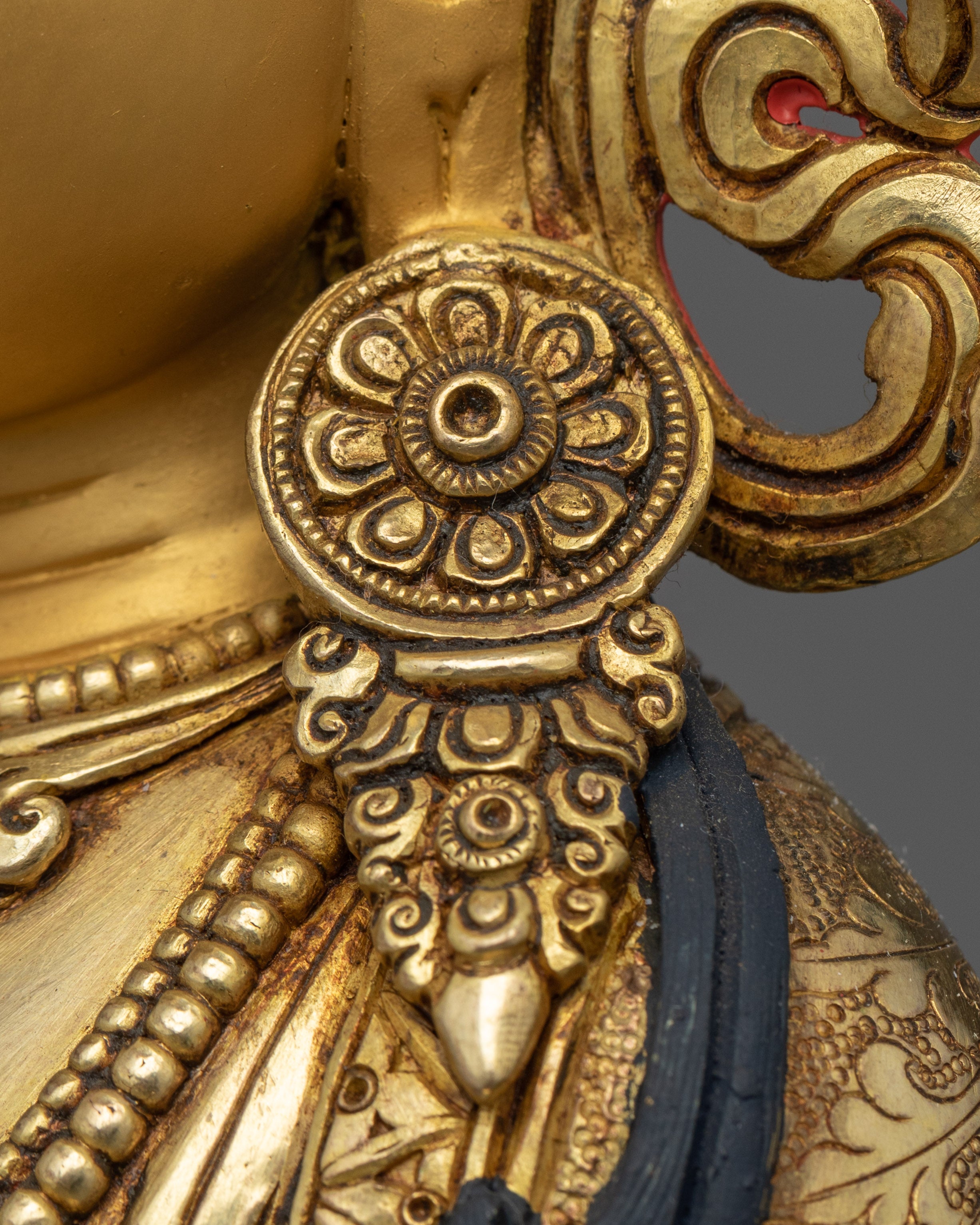 Buddha Amitayus Statue | Gold Gilded Long life Deity