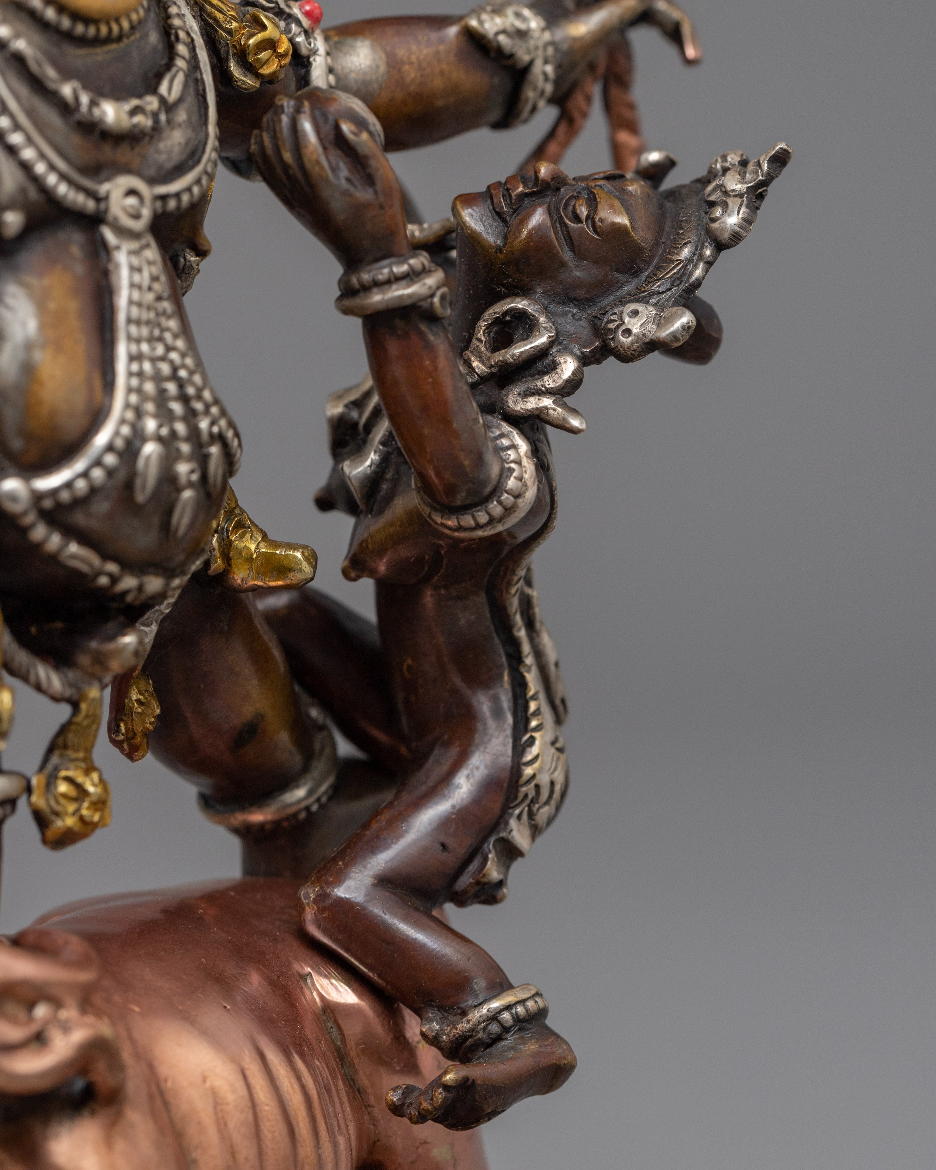 Hand-Carved Statue Yamantaka Deity | Buddhist Wrathful Deity Statue