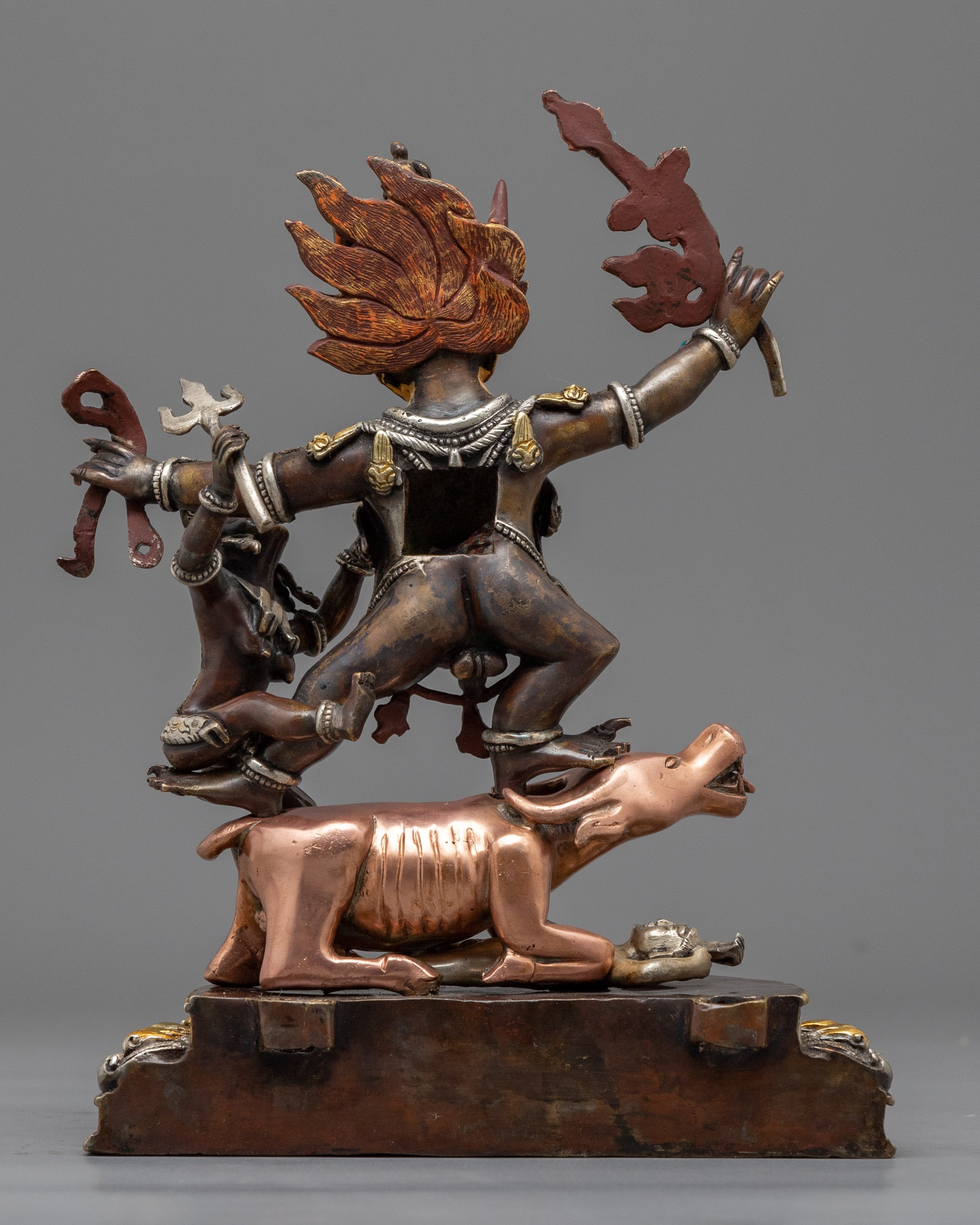 Hand-Carved Statue Yamantaka Deity | Buddhist Wrathful Deity Statue