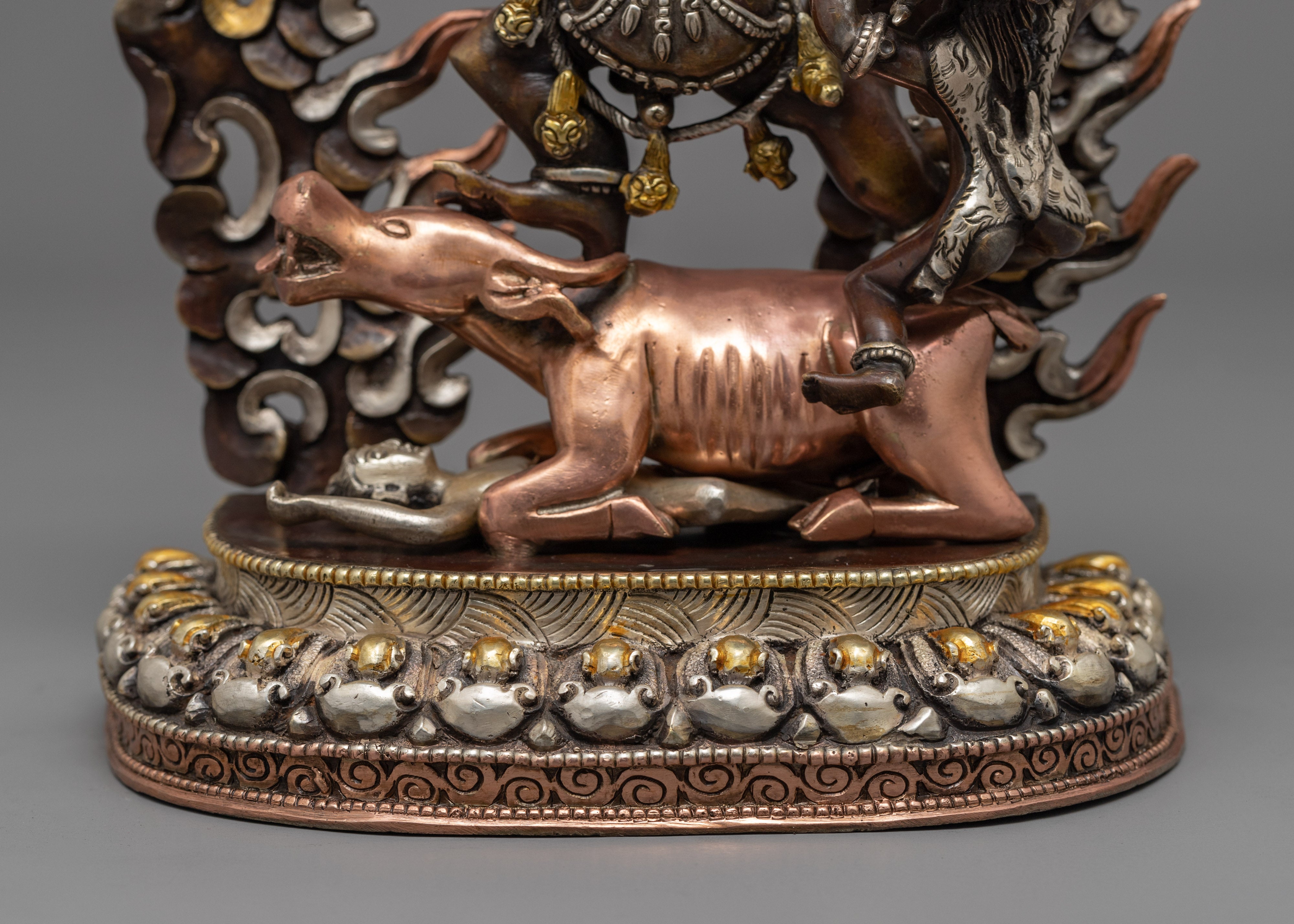 Hand-Carved Statue Yamantaka Deity | Buddhist Wrathful Deity Statue