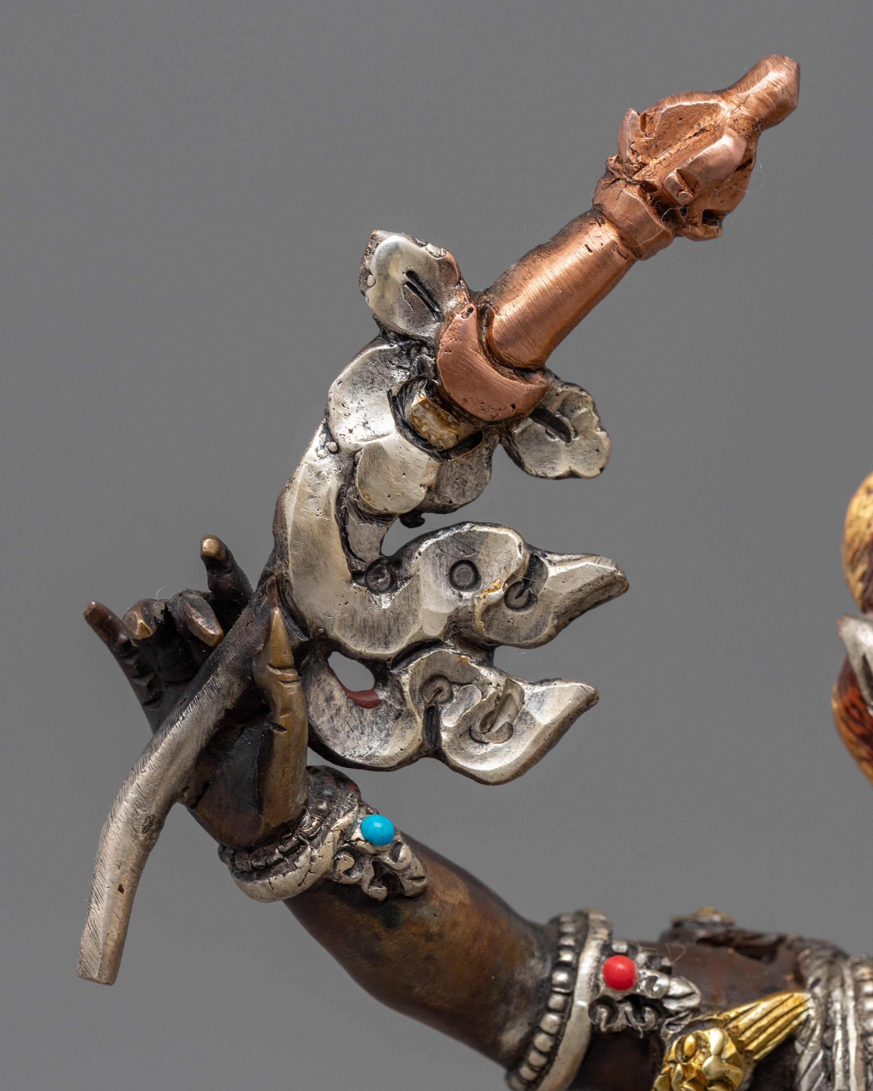 Hand-Carved Statue Yamantaka Deity | Buddhist Wrathful Deity Statue