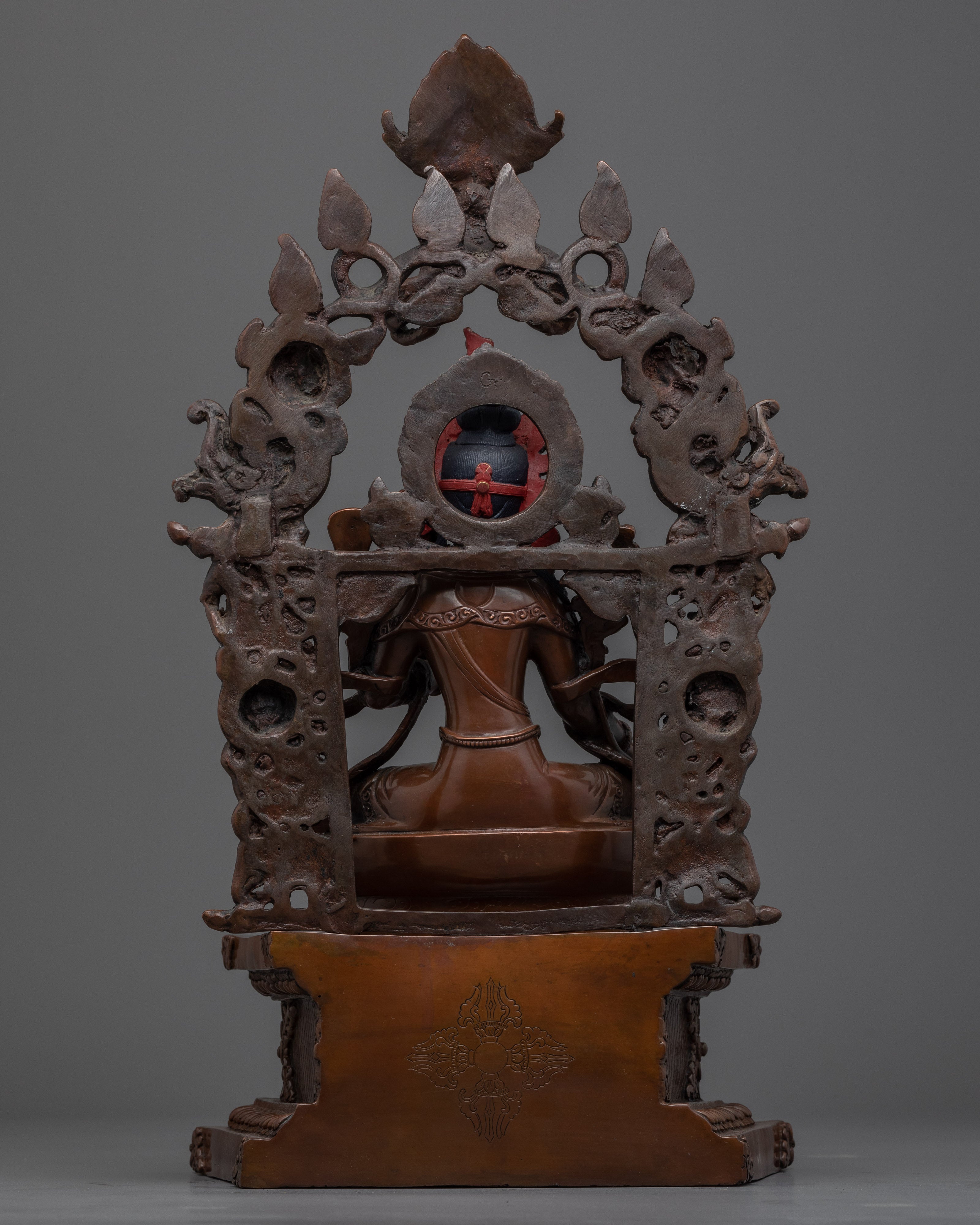 Green Tara, Bodhisattva of Compassion Statue | Oxidized Copper Buddhist Statue