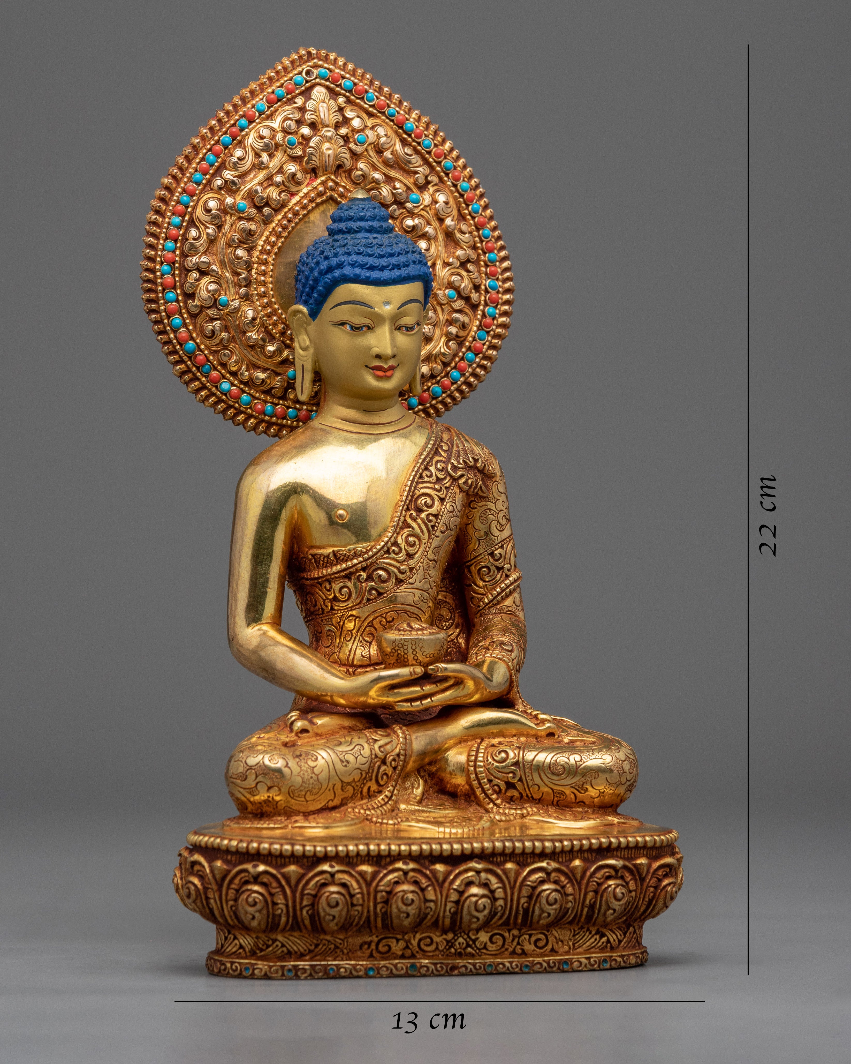 Namo Amitabha Buddha Mantra Practice Sculpture | Traditional Himalayan Buddhist Art