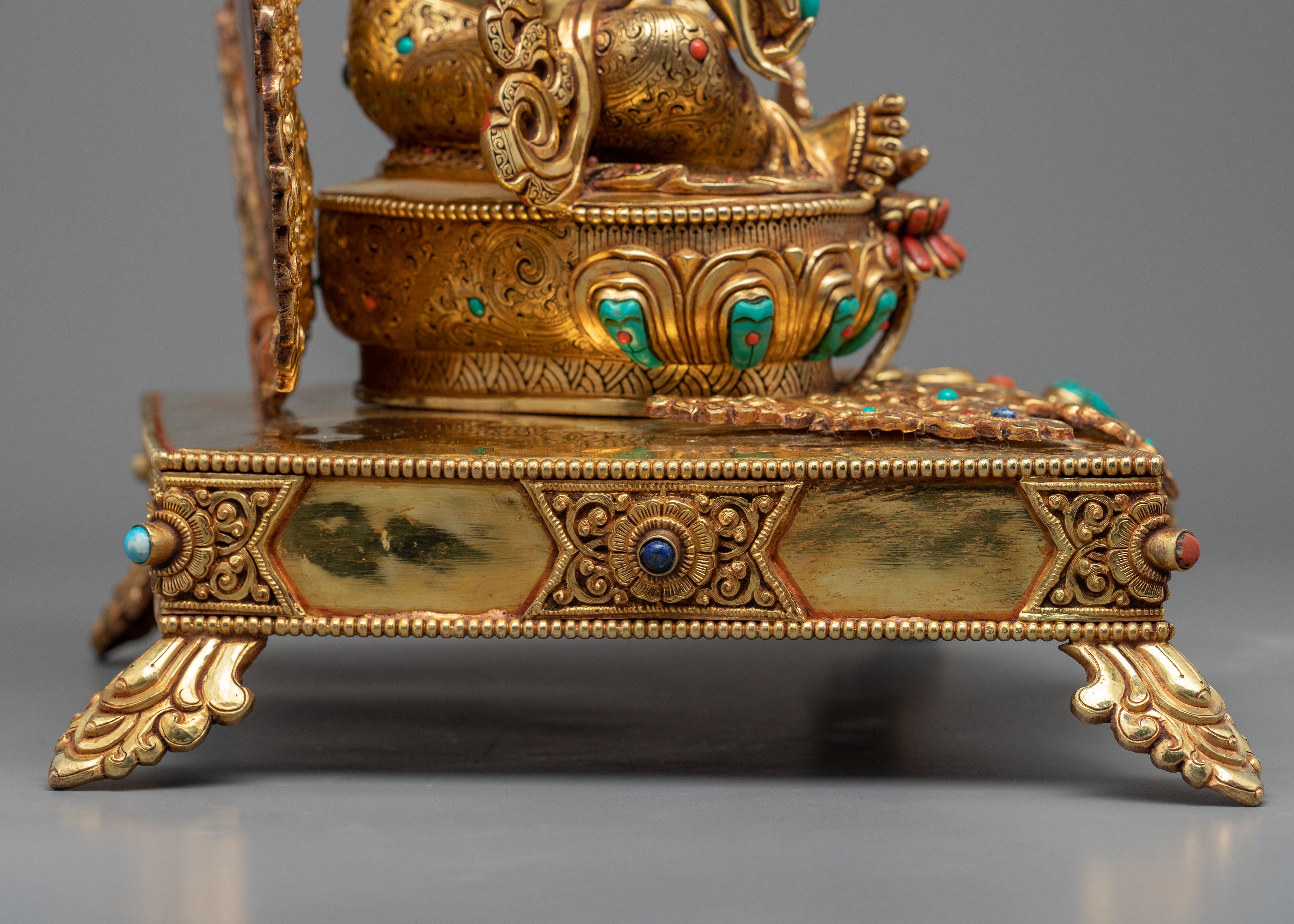 Dzambhala, Wrathful Deity Statue | Gold Gilded Buddhist Statue