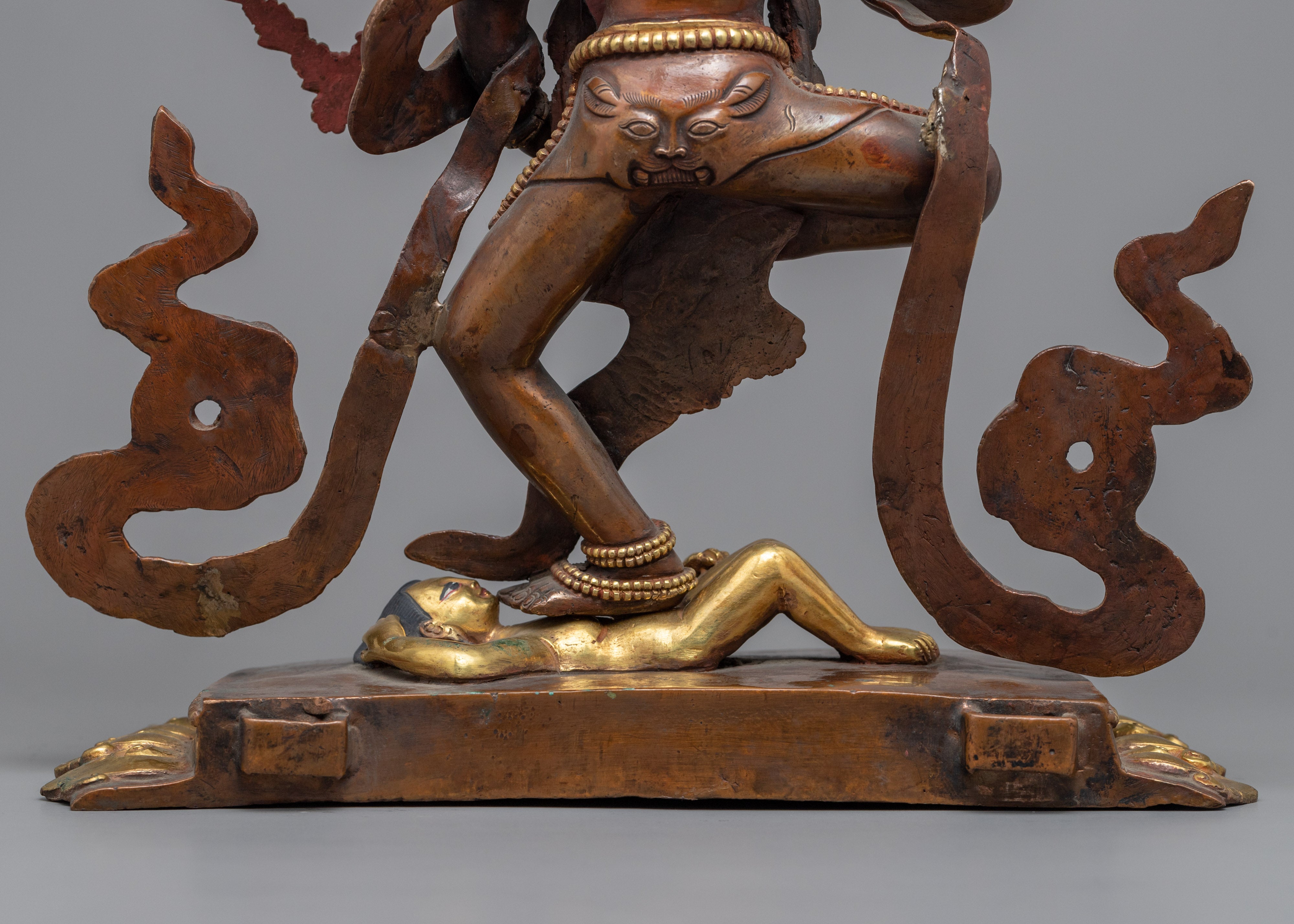 Gold Gilded Kurukulla Dakini Statue | Hand Carved Himalayan Buddhist Statue