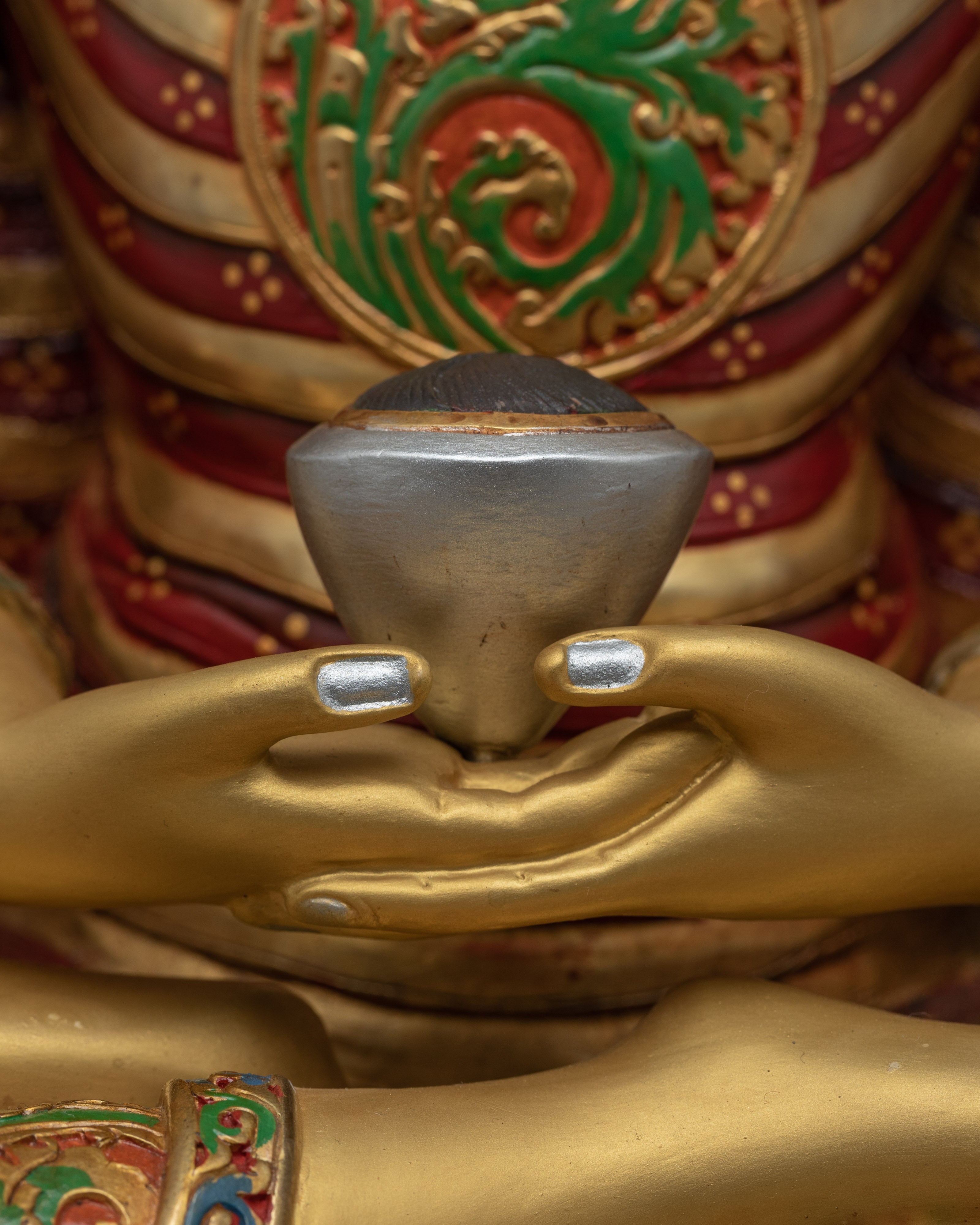 Serene Copper Buddha Amitabha Statue for Meditation | Traditional Himalayan Art