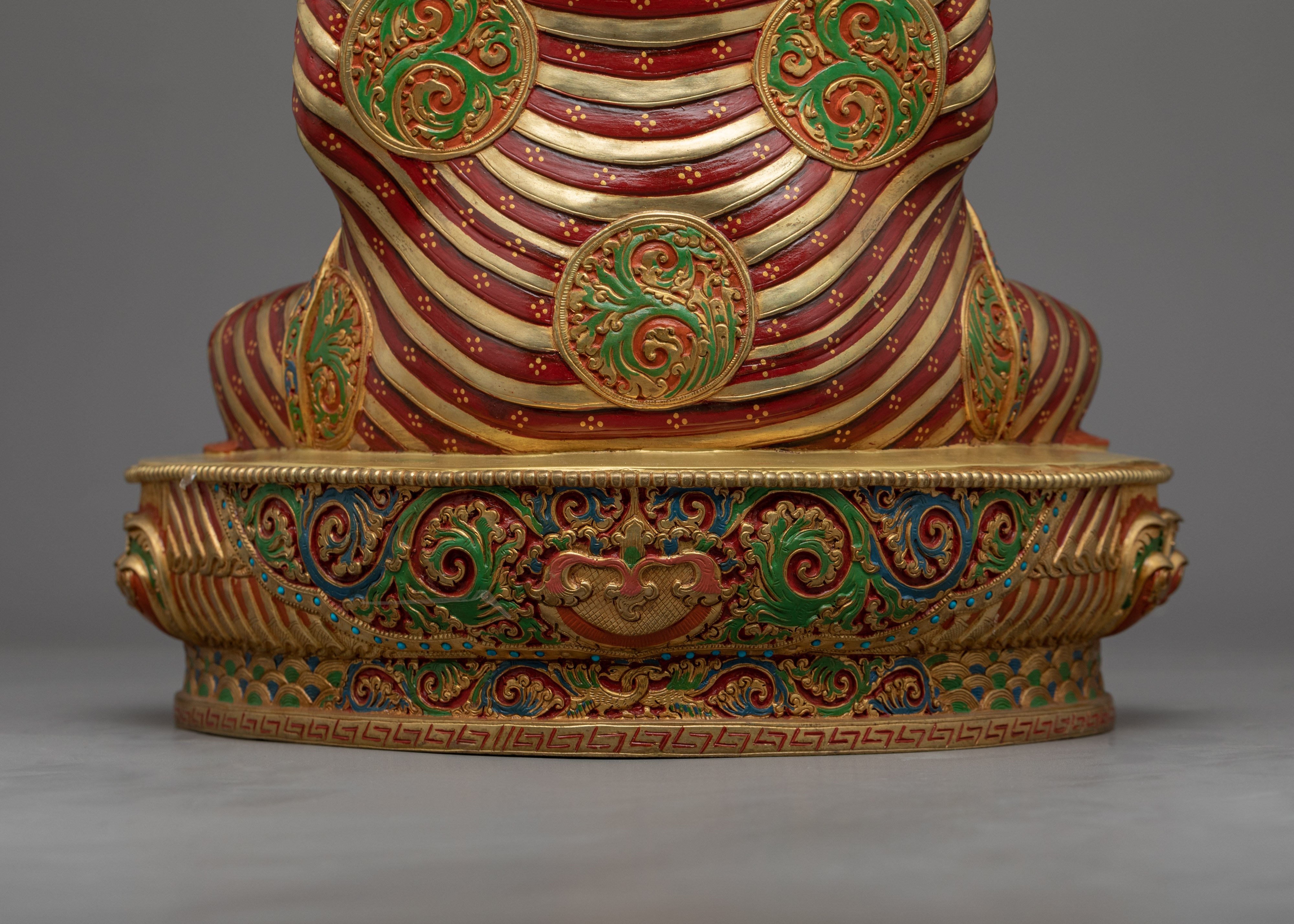 Serene Copper Buddha Amitabha Statue for Meditation | Traditional Himalayan Art