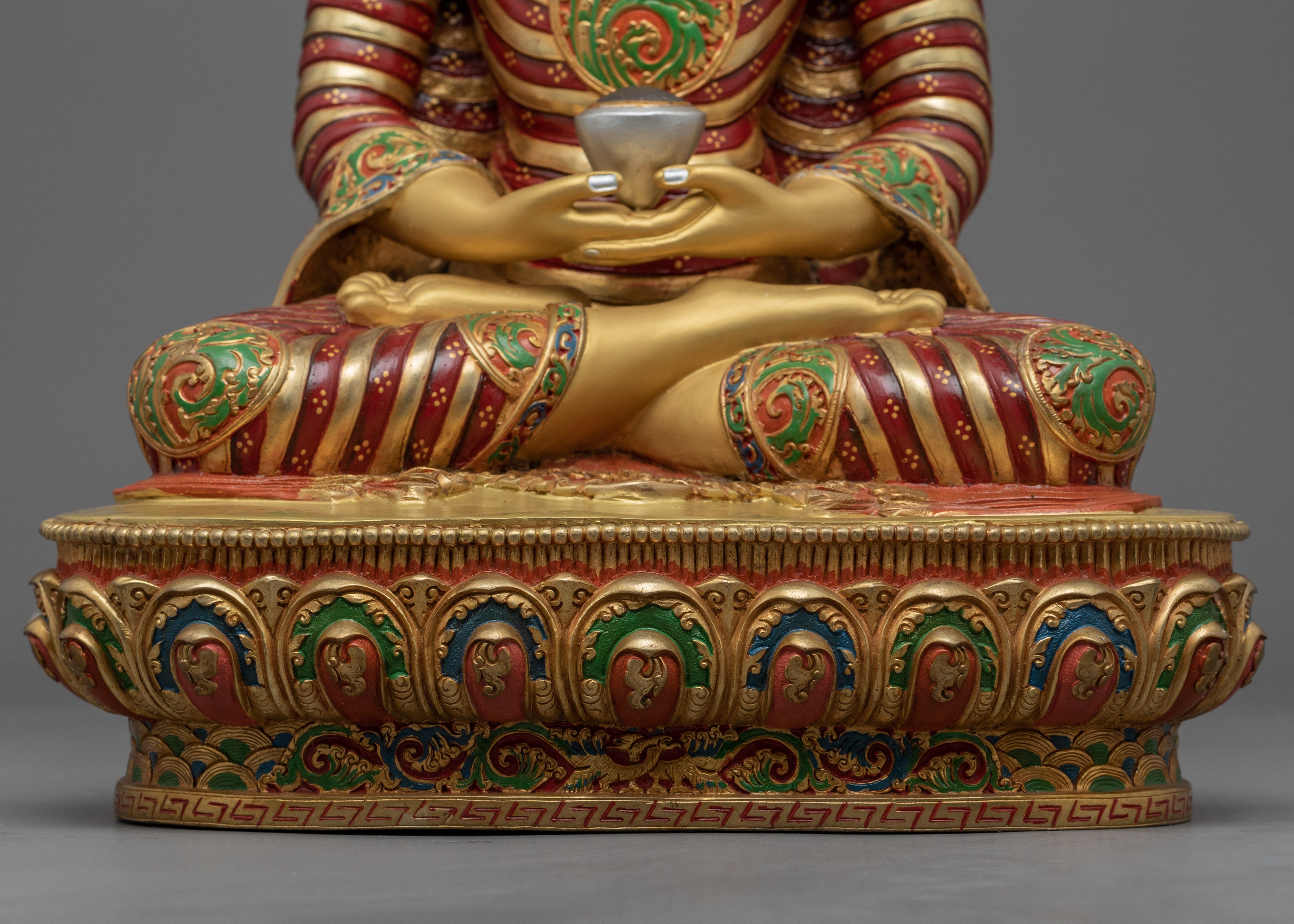 Serene Copper Buddha Amitabha Statue for Meditation | Traditional Himalayan Art