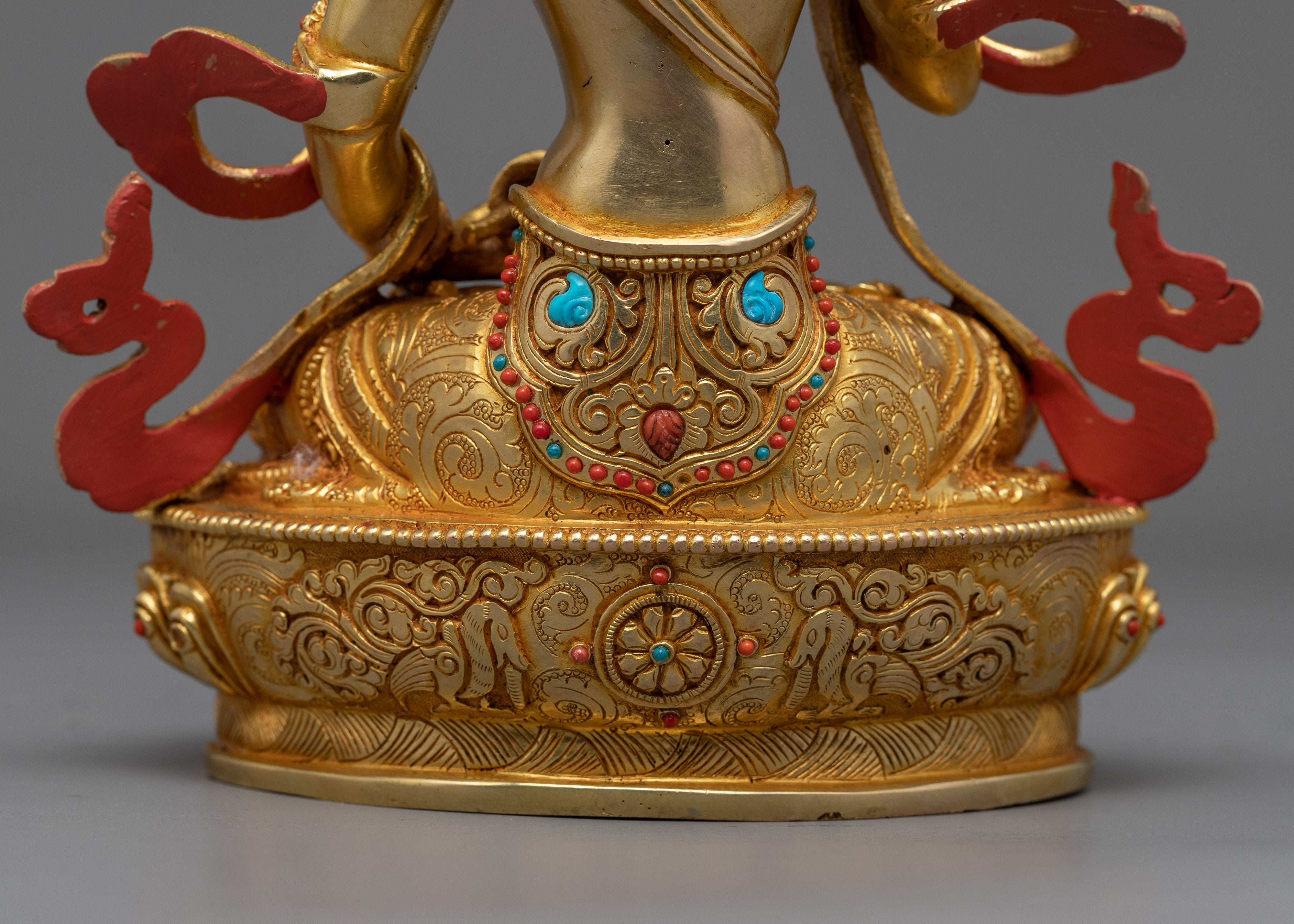 Gold Gilded Bodhisattva Vajrasattva Statue | Traditional Handcrafted Buddhist Art