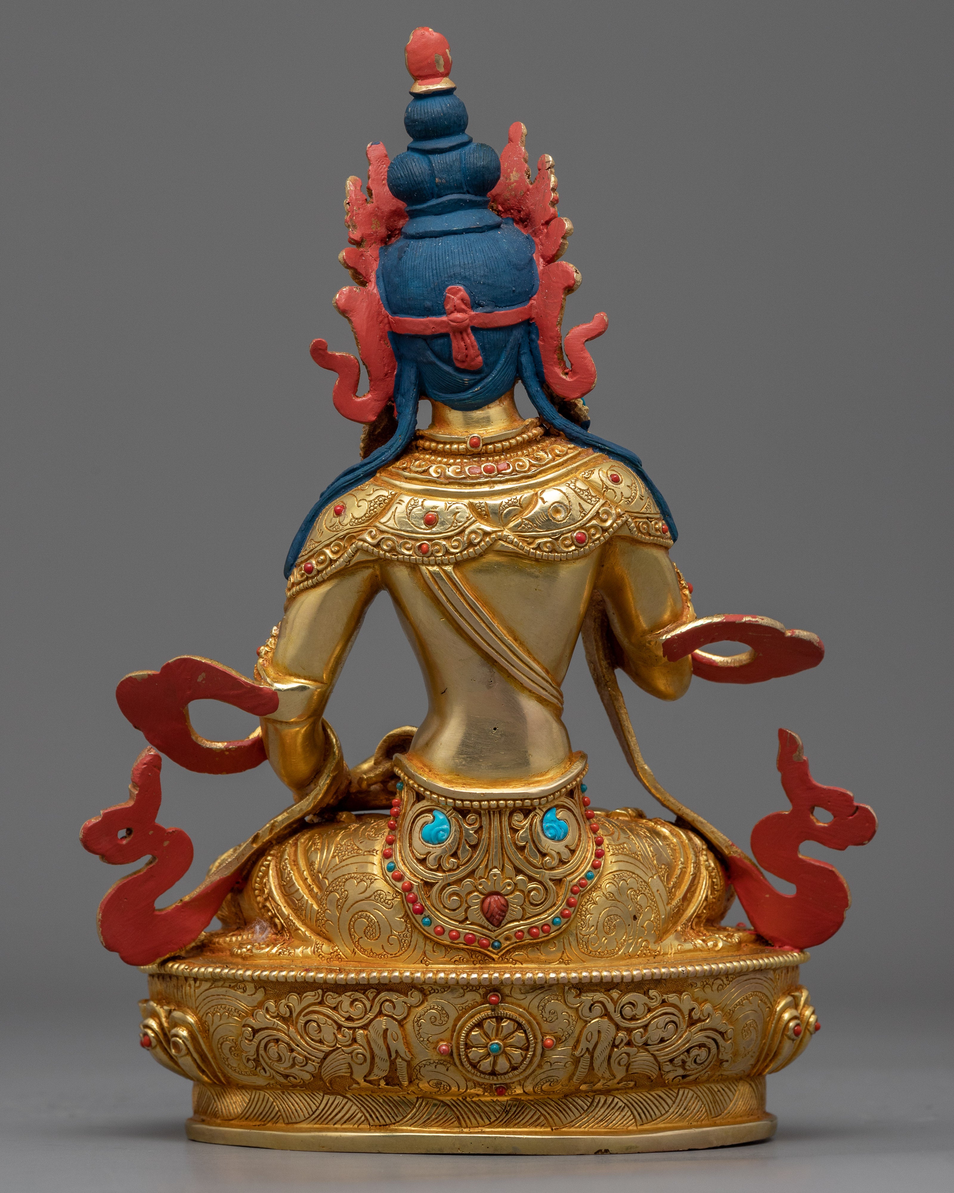 Gold Gilded Bodhisattva Vajrasattva Statue | Traditional Handcrafted Buddhist Art