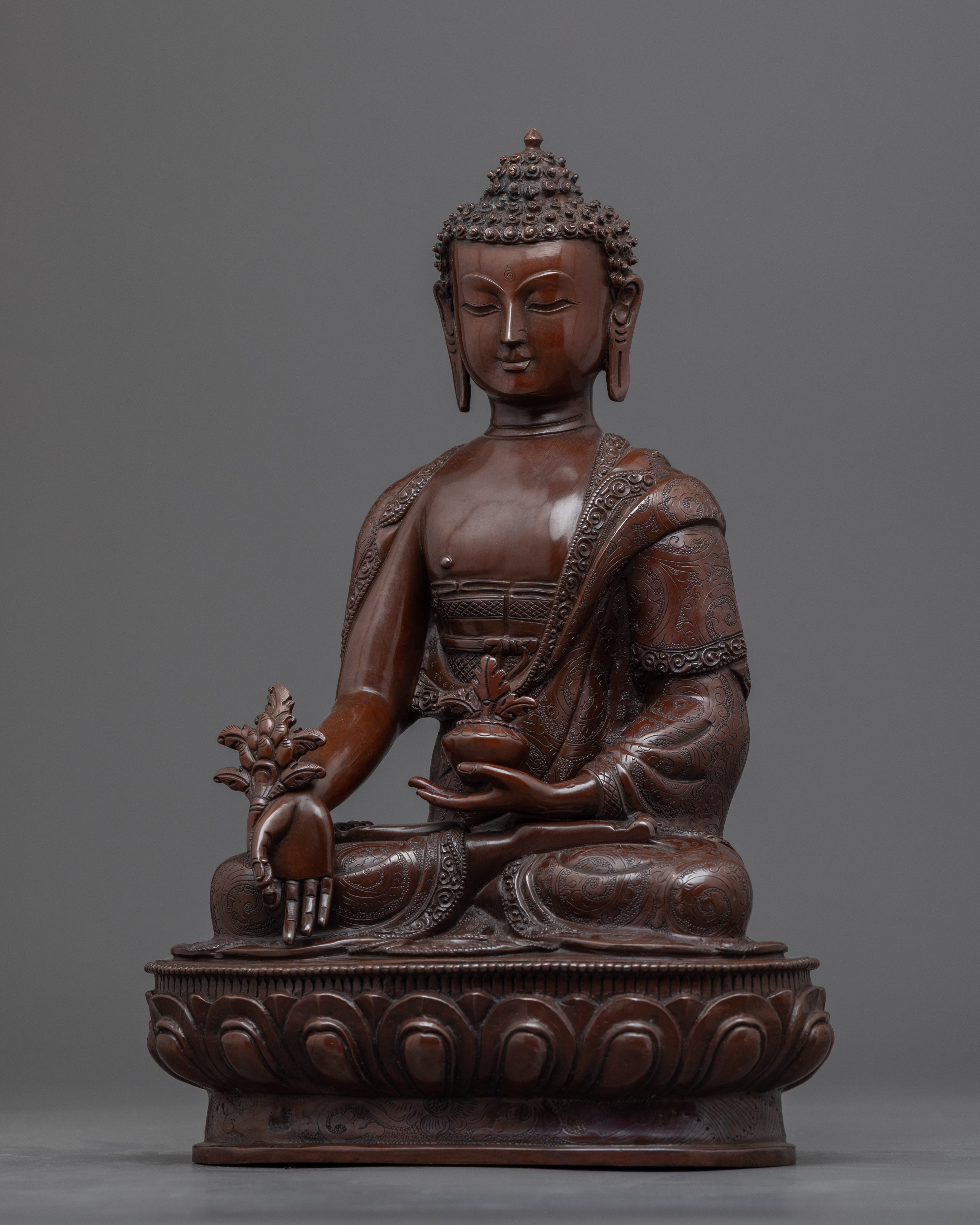 Healing Medicine Buddha Statue | Traditional Vajrayana Buddhist Artistry