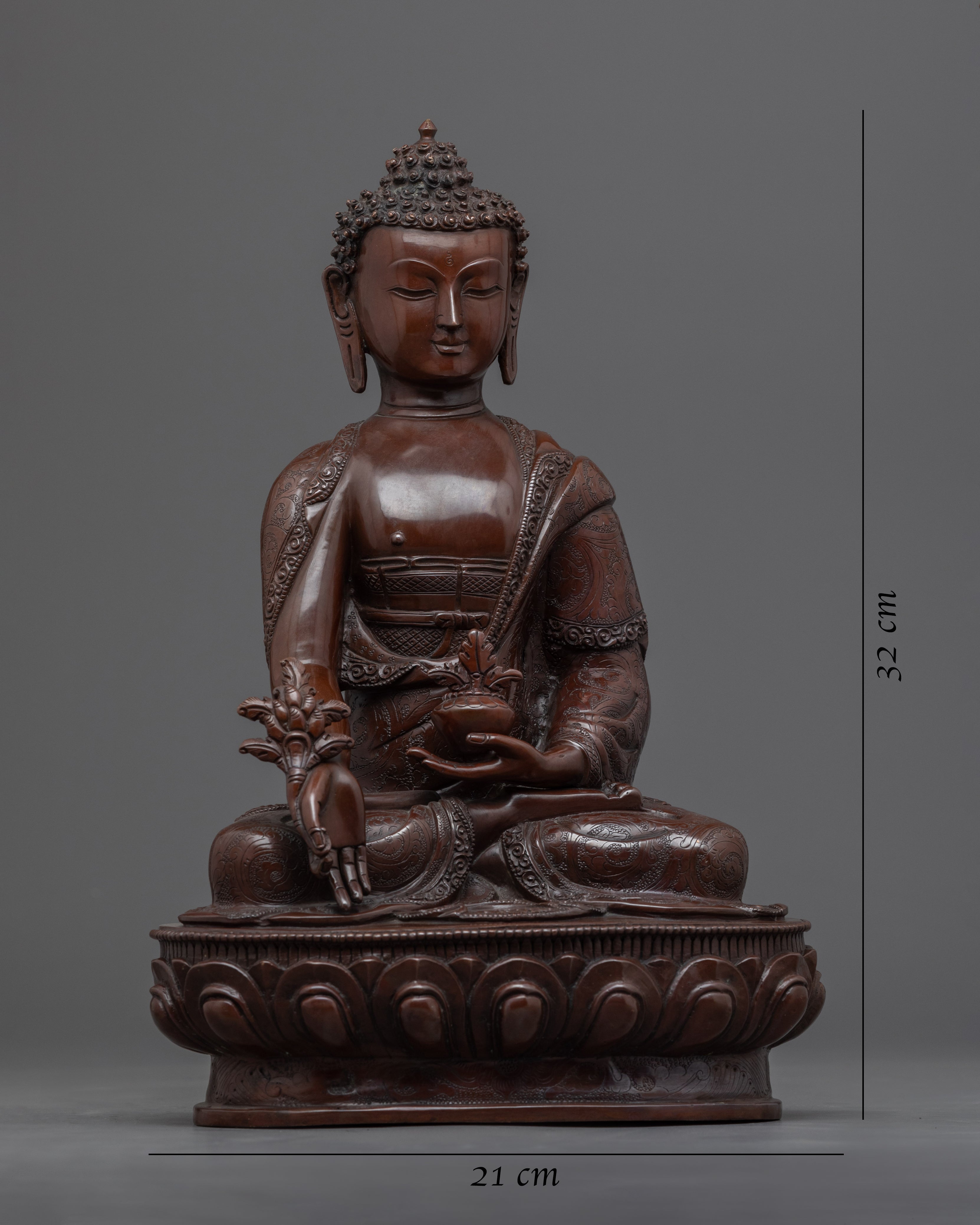 Healing Medicine Buddha Statue | Traditional Vajrayana Buddhist Artistry