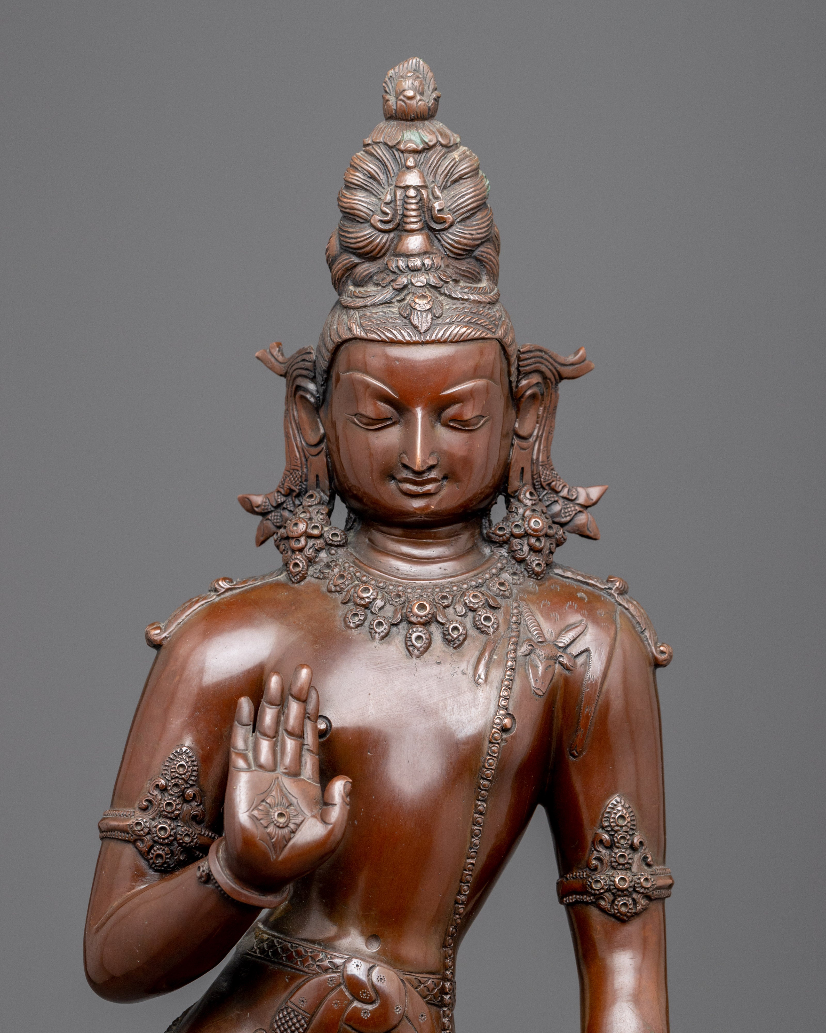 Sacred Standing Bodhisattva Maitreya | A Divine Presence of Peace and Enlightenment