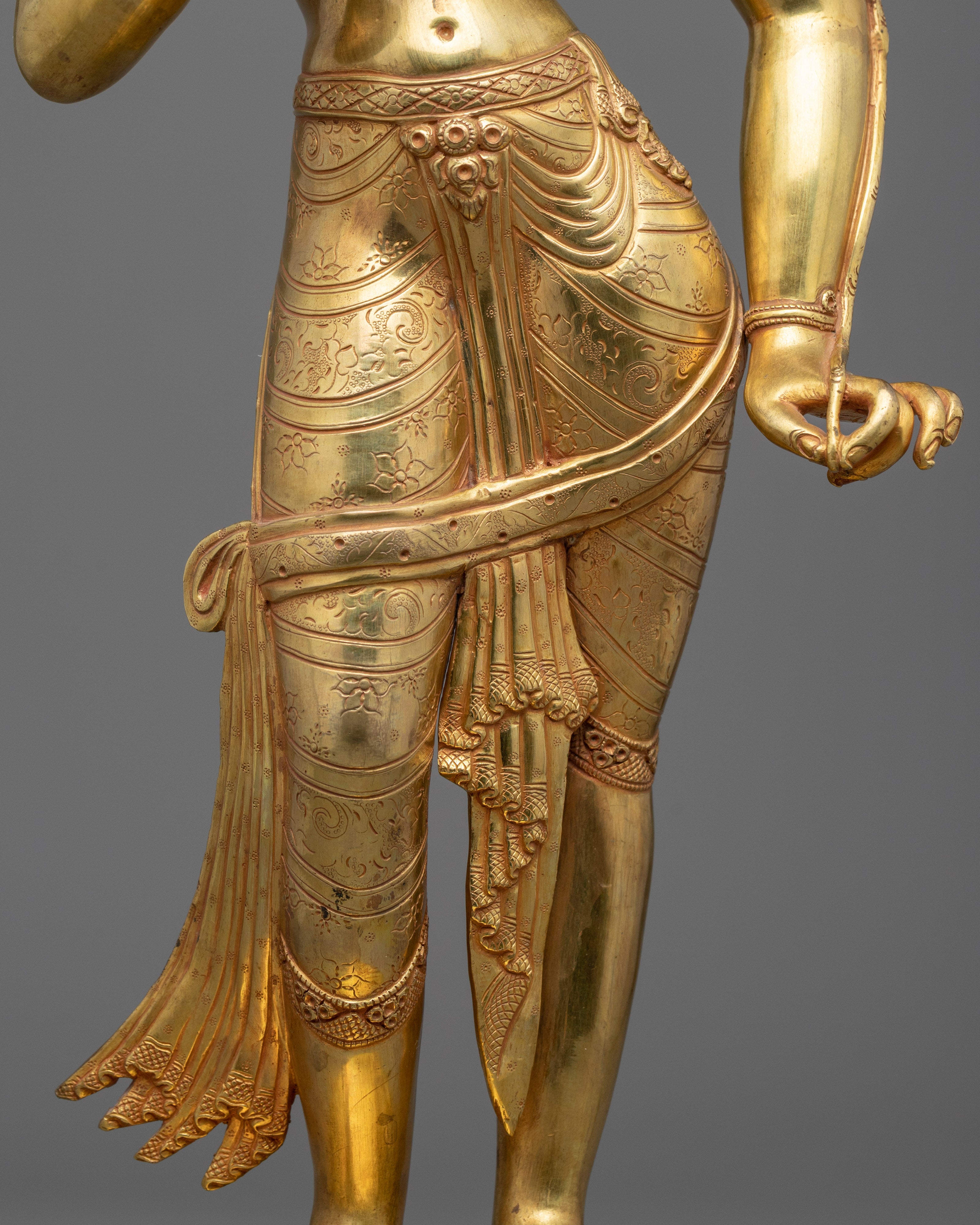 Standing Green Tara Statue | Hand Carved Female Bodhisattva Statue