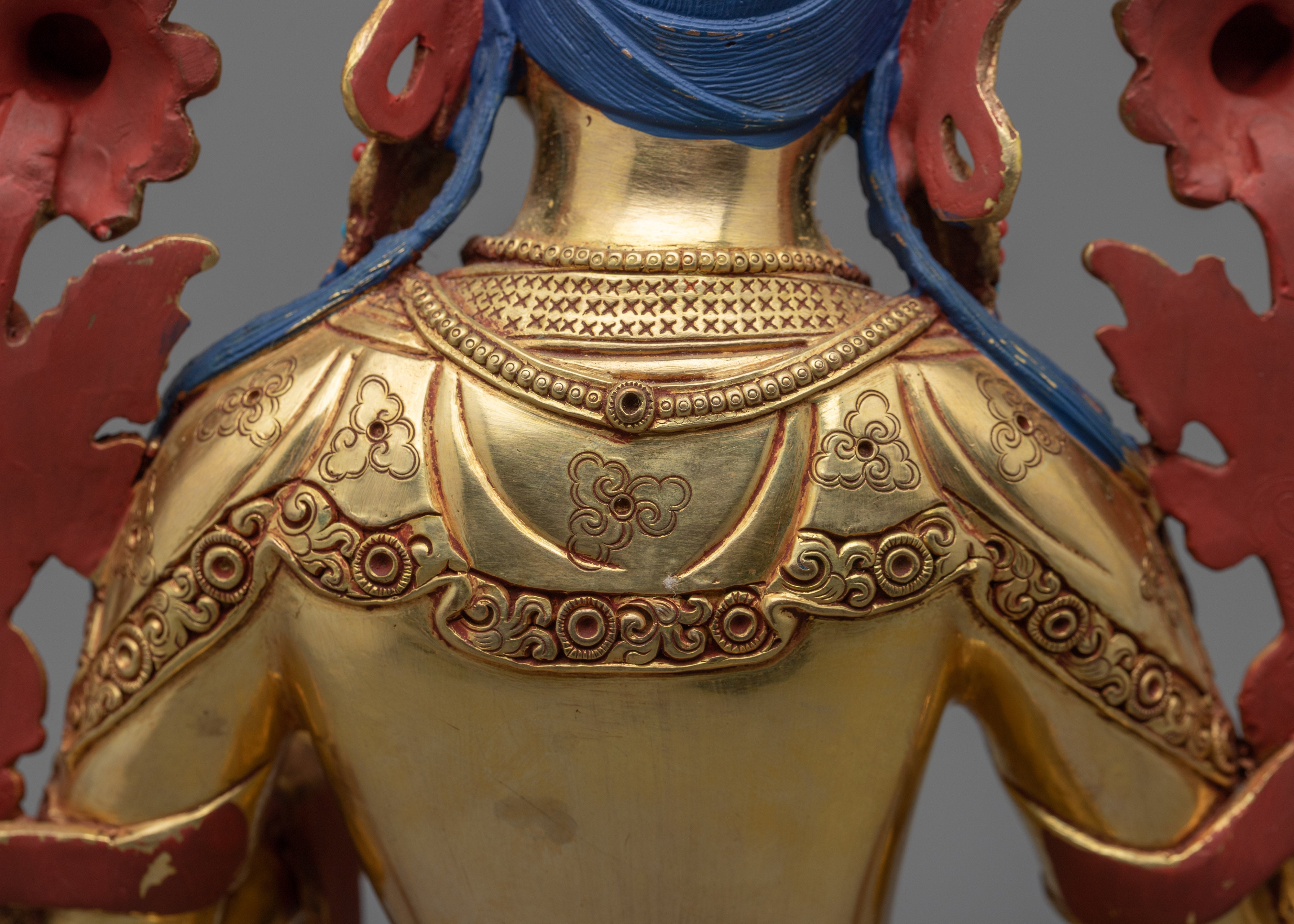 Green Tara Female Bodhisattva Statue | Intricate Hand Carved Buddhist Statue