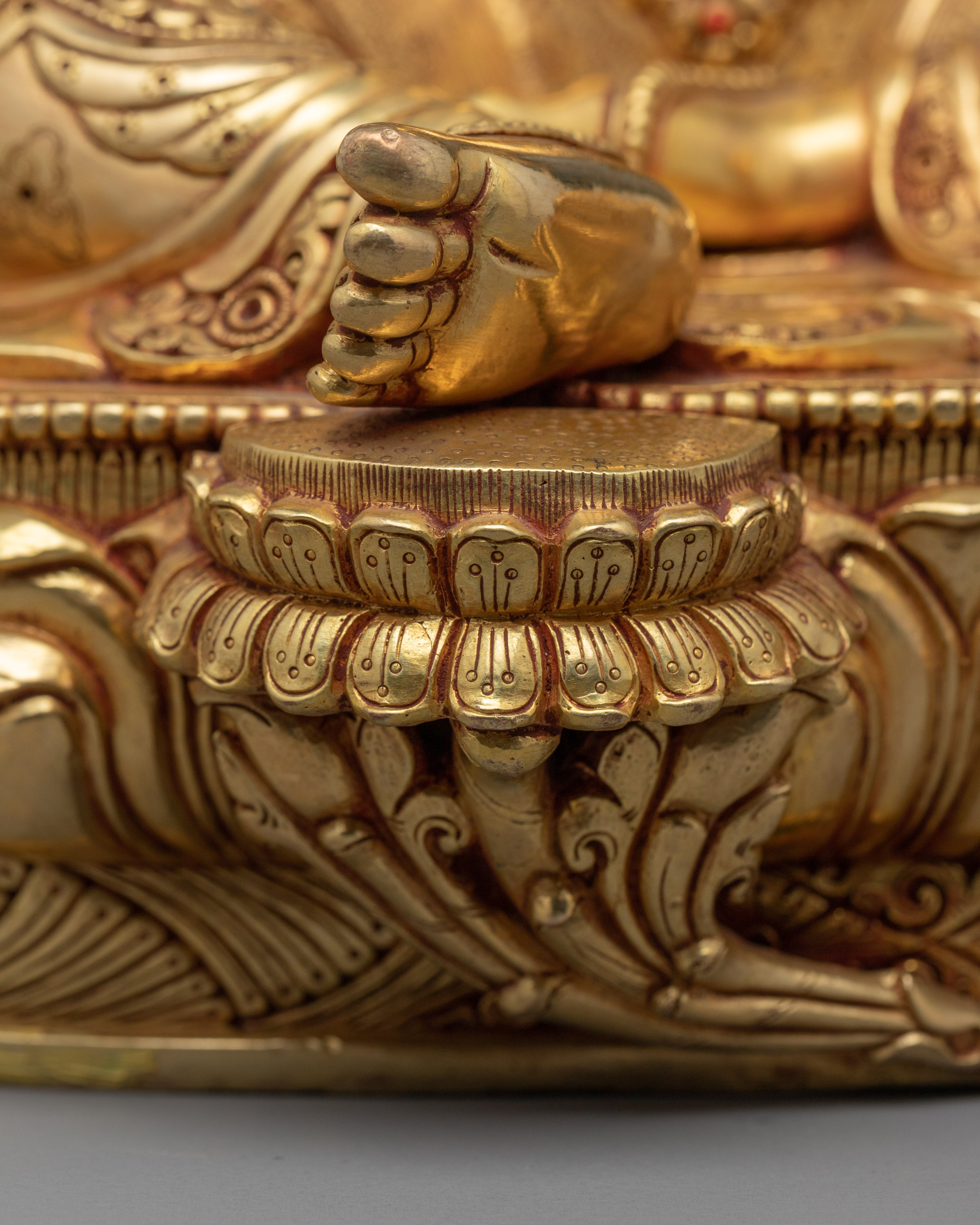 Green Tara Female Bodhisattva Statue | Intricate Hand Carved Buddhist Statue