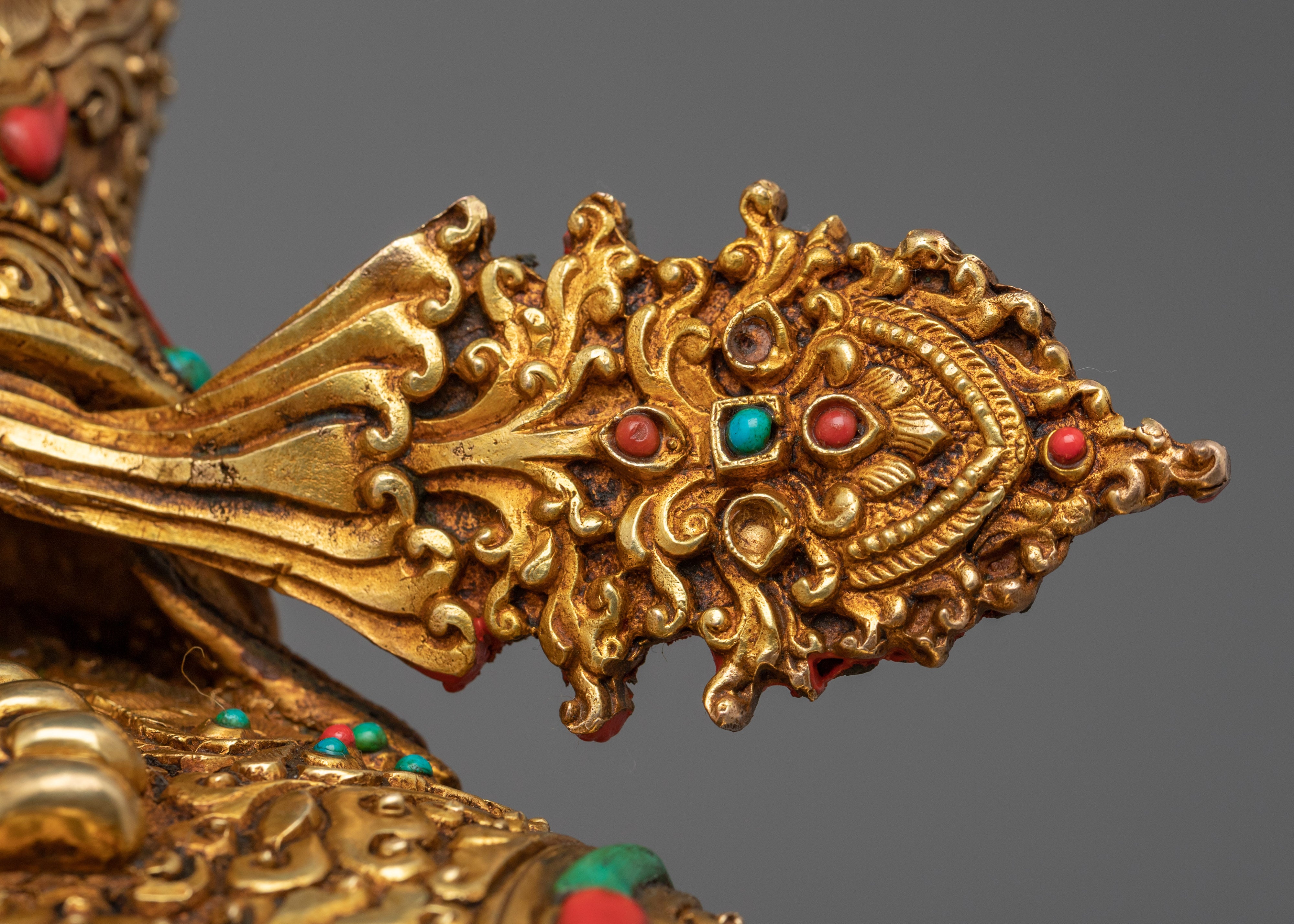 Shakyamuni Buddha, the Historical Buddha Sculpture | Gold-Plated Himalayan Art