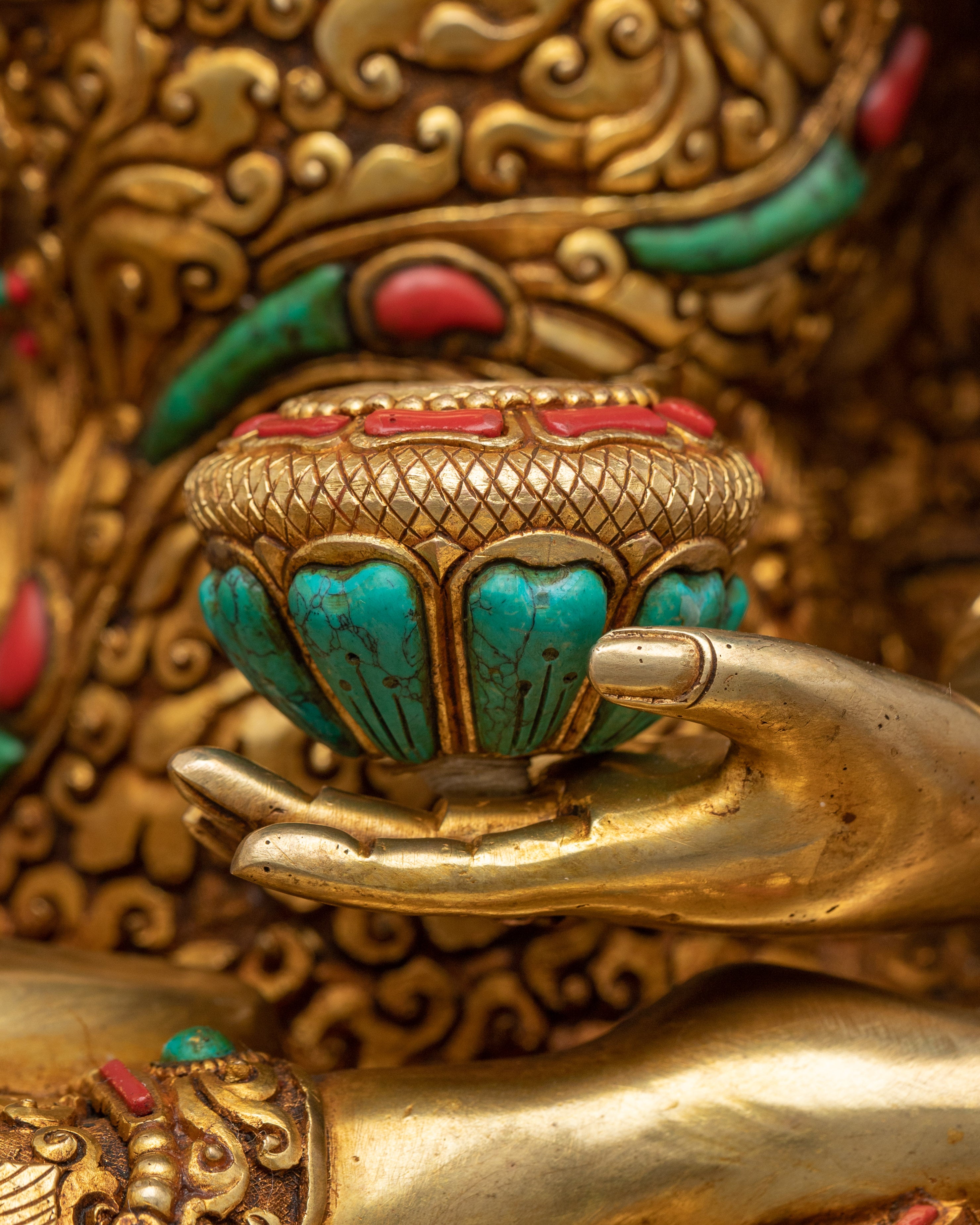 Shakyamuni Buddha, the Historical Buddha Sculpture | Gold-Plated Himalayan Art