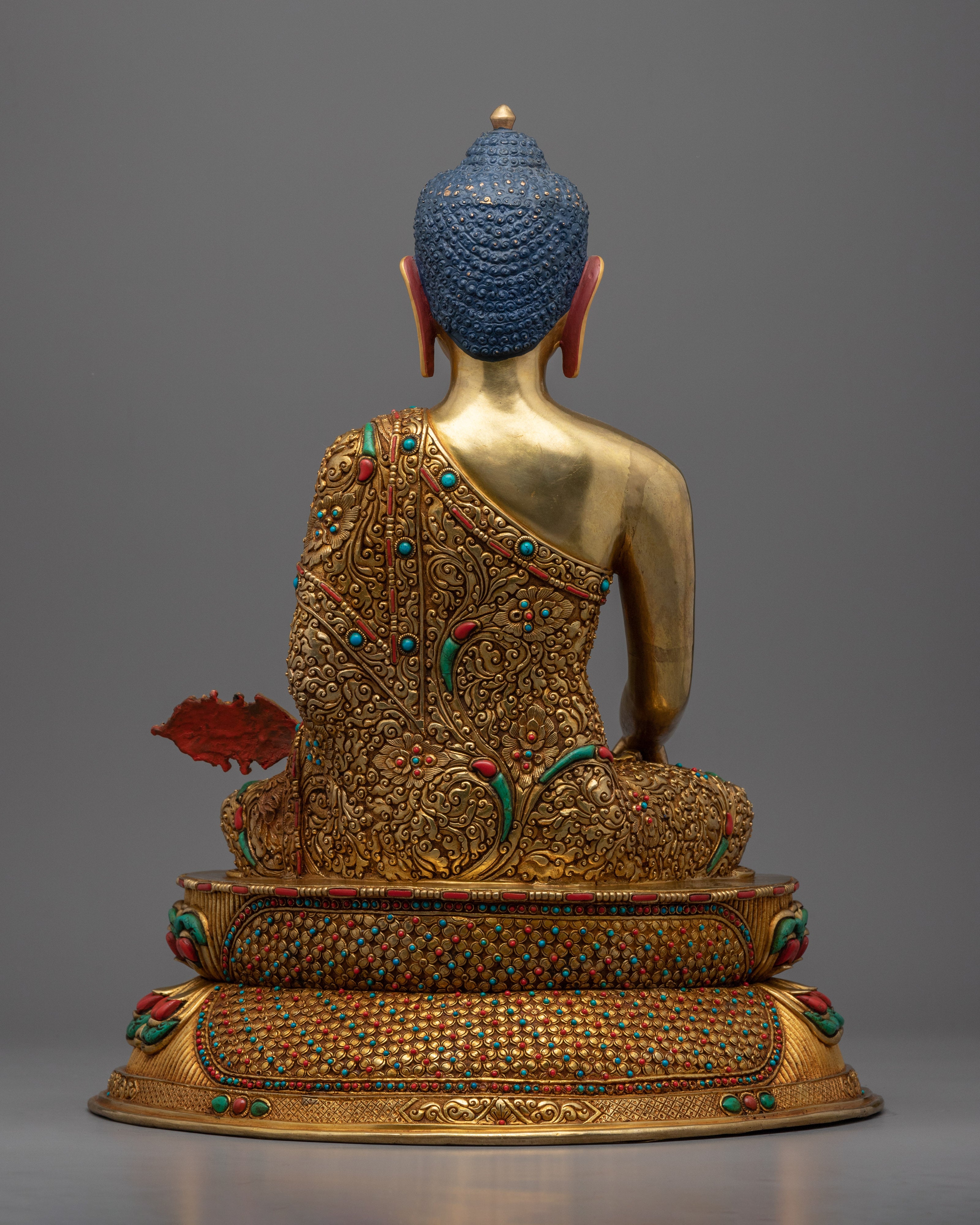 Shakyamuni Buddha, the Historical Buddha Sculpture | Gold-Plated Himalayan Art