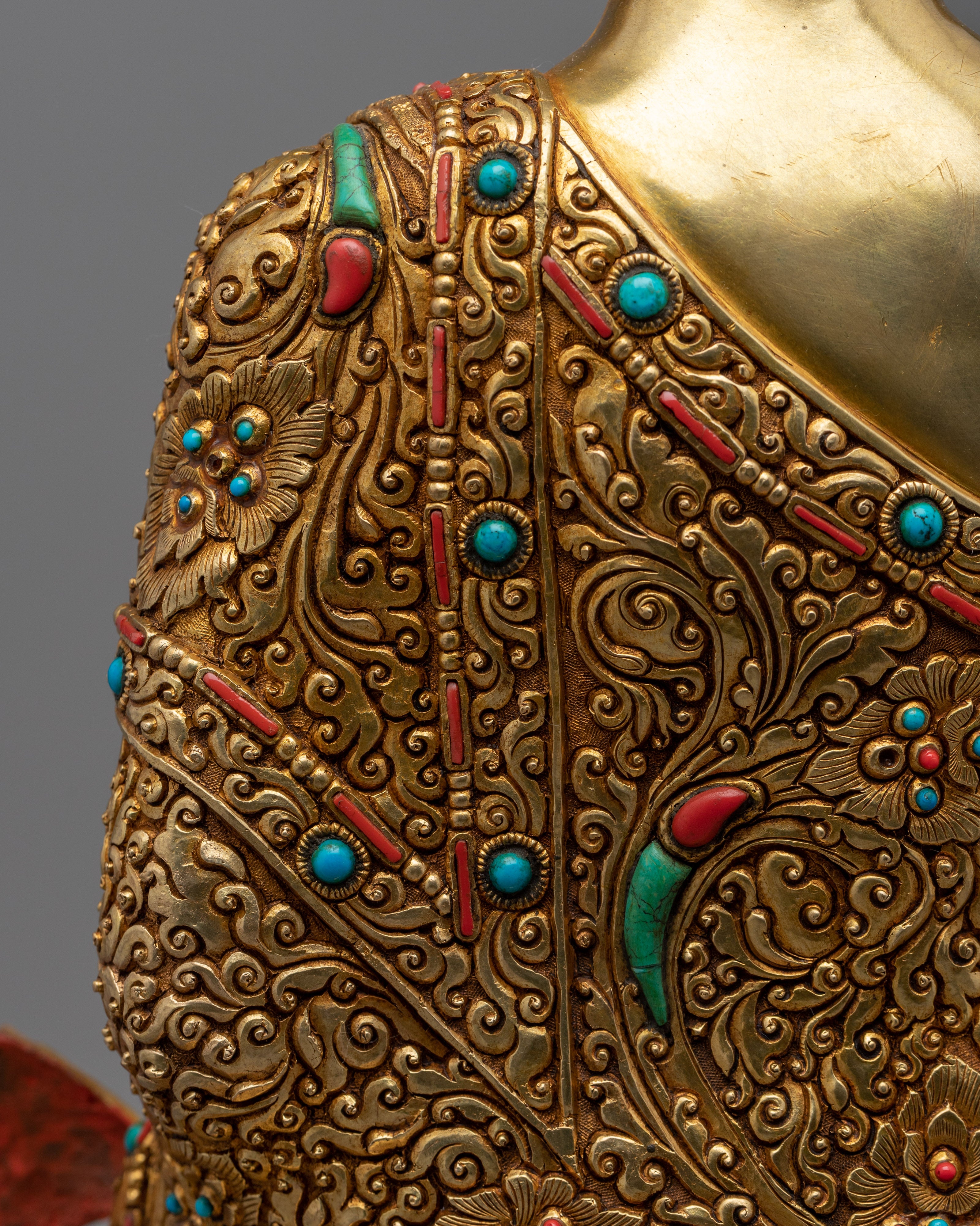 Shakyamuni Buddha, the Historical Buddha Sculpture | Gold-Plated Himalayan Art