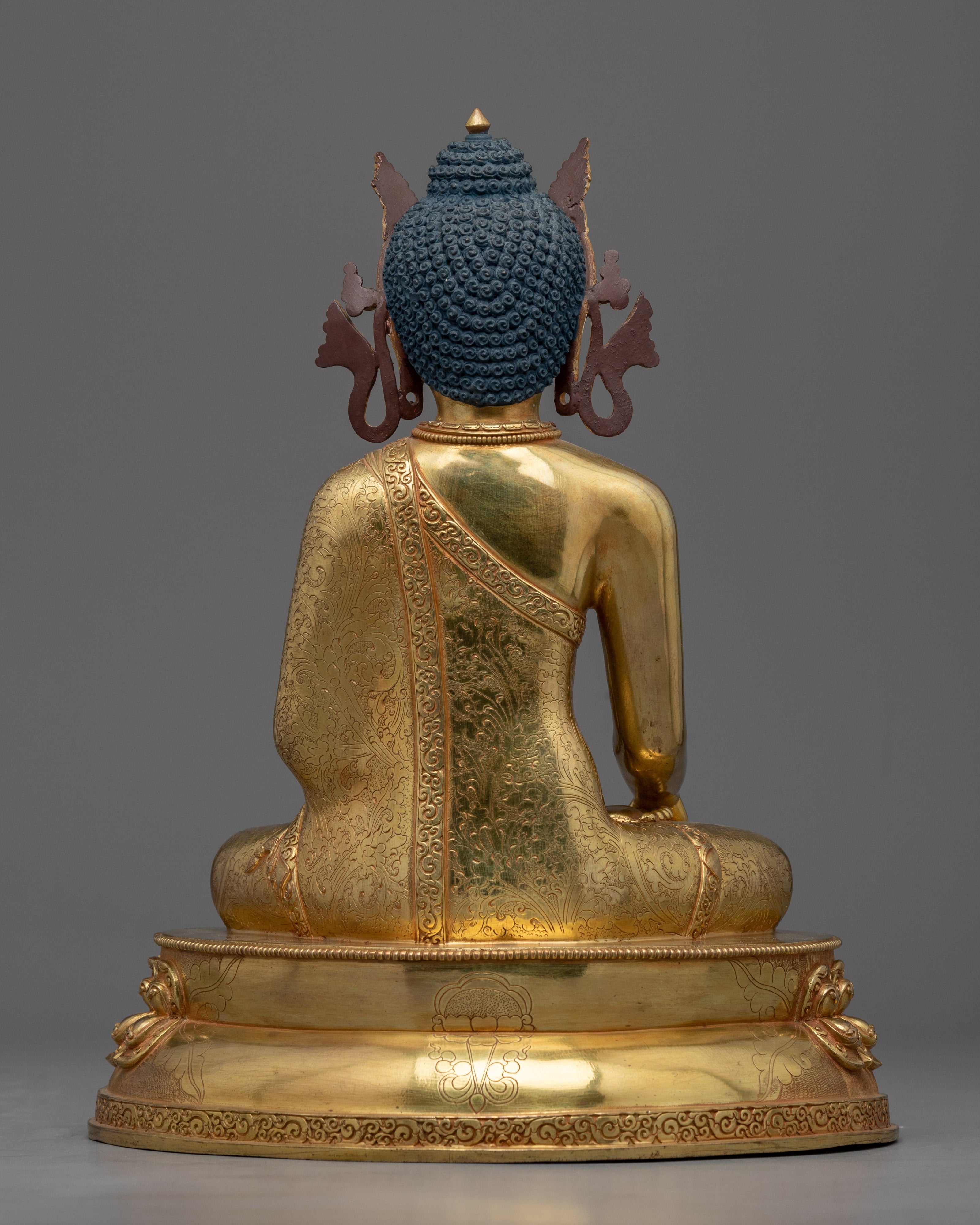 Crowned Buddha Shakyamuni Kadampa Statue | Himalayan Buddhist Art