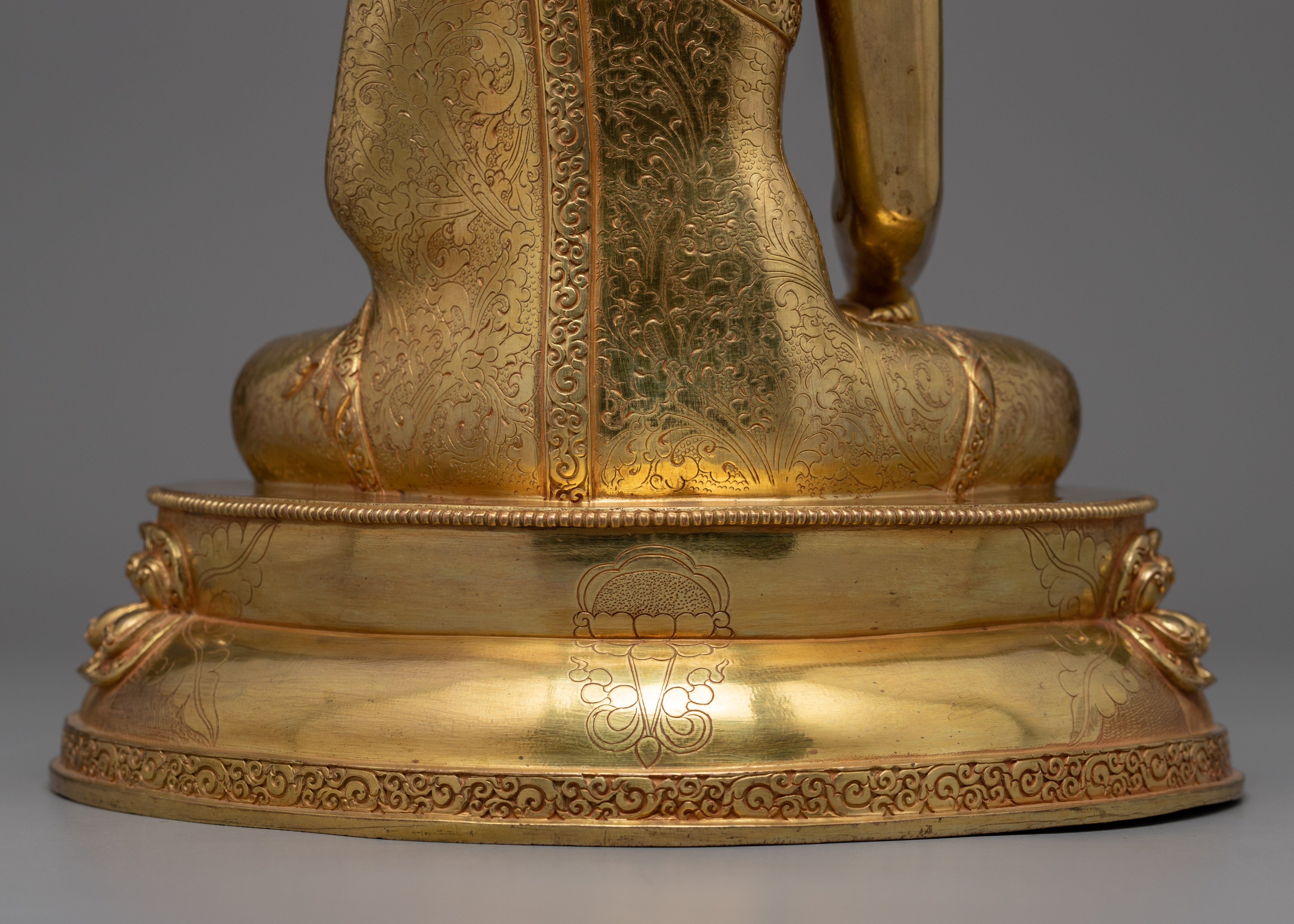 Crowned Buddha Shakyamuni Kadampa Statue | Himalayan Buddhist Art
