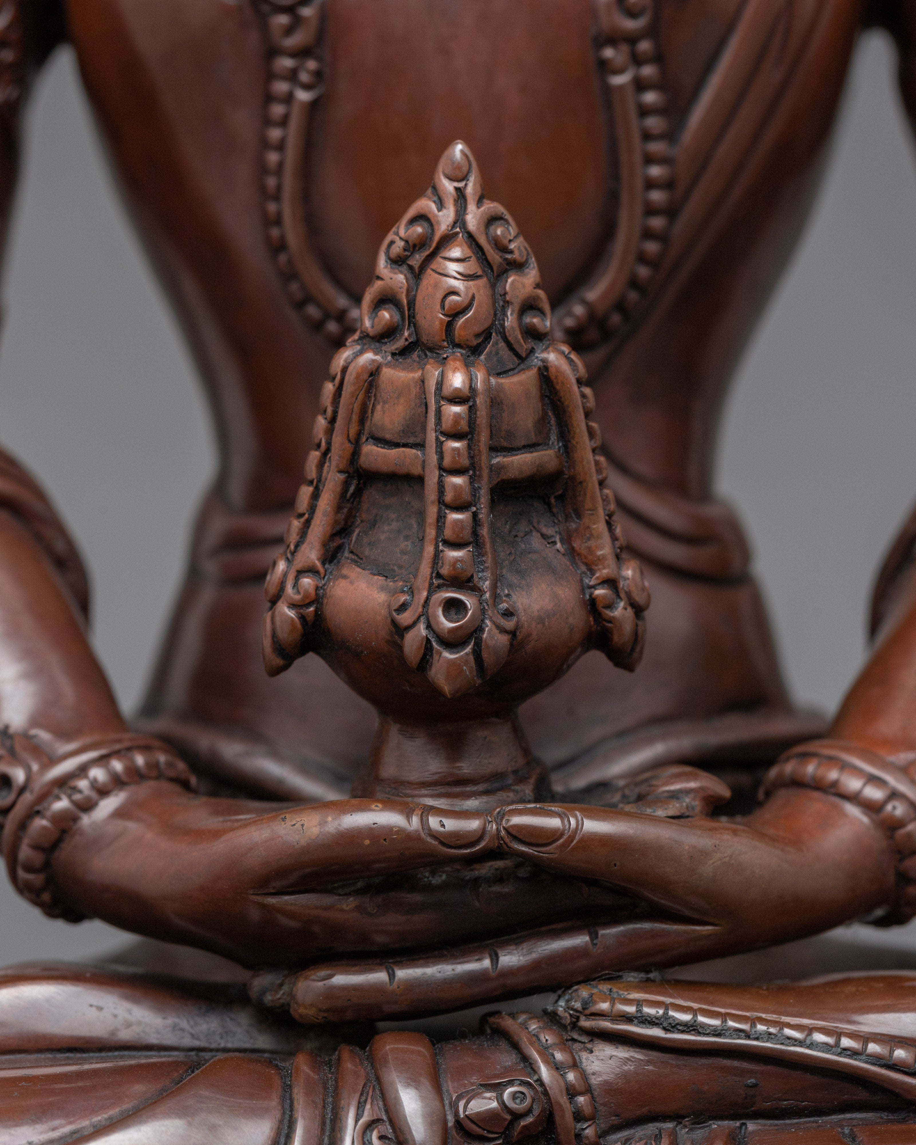 Seated Amitayus Buddha Statue  | Handmade Traditional Nepali Figure