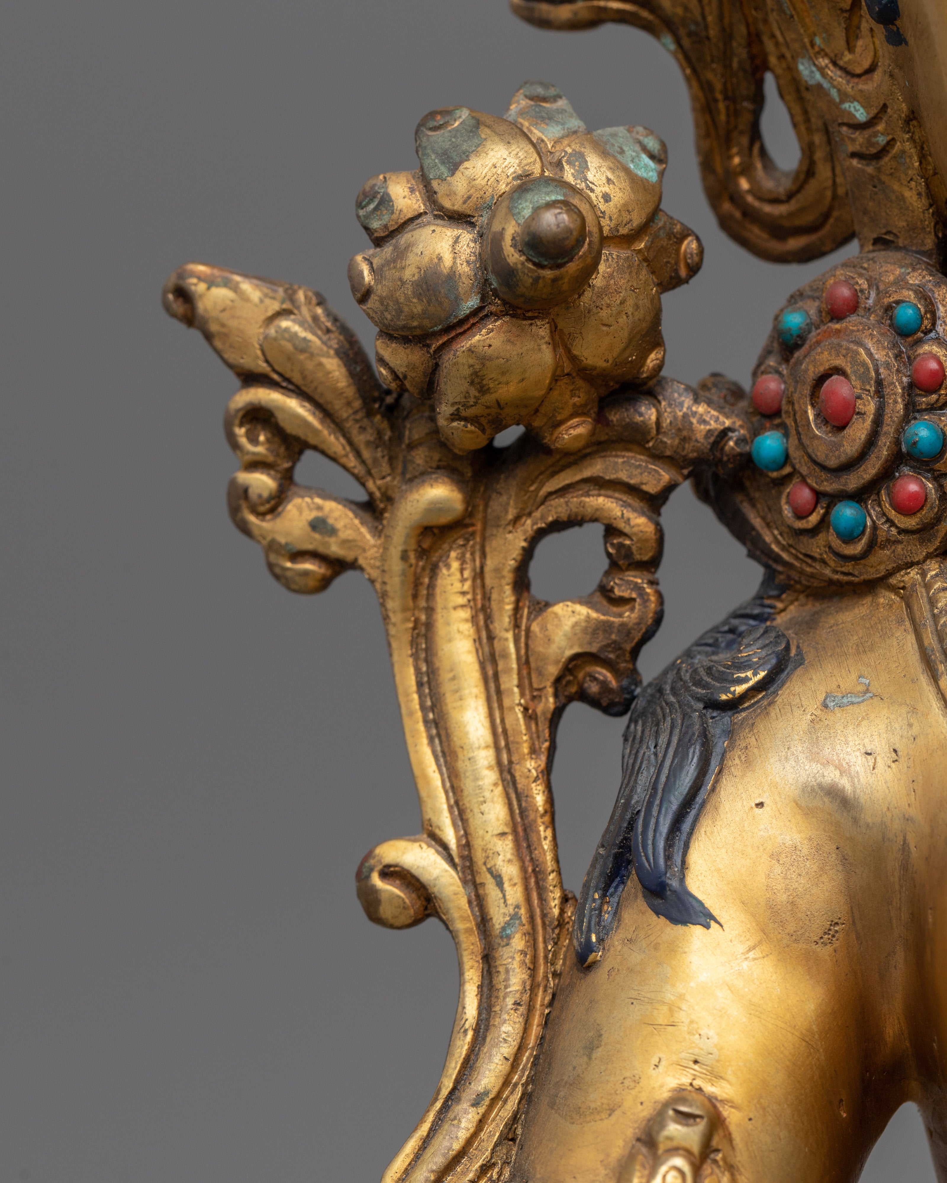 Gold Gilded White Tara Art | Bodhisattva of Compassion Statue