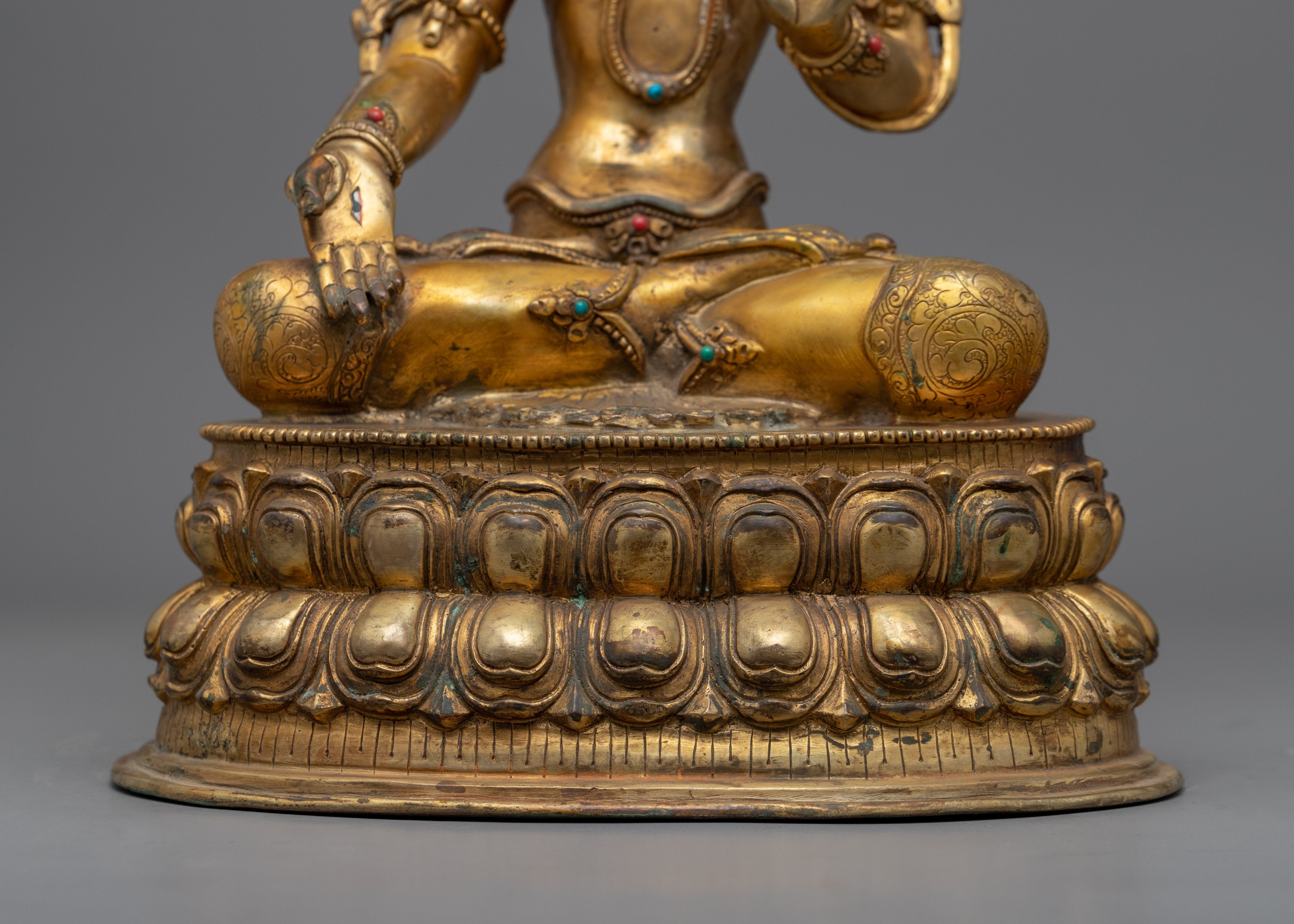 Gold Gilded White Tara Art | Bodhisattva of Compassion Statue