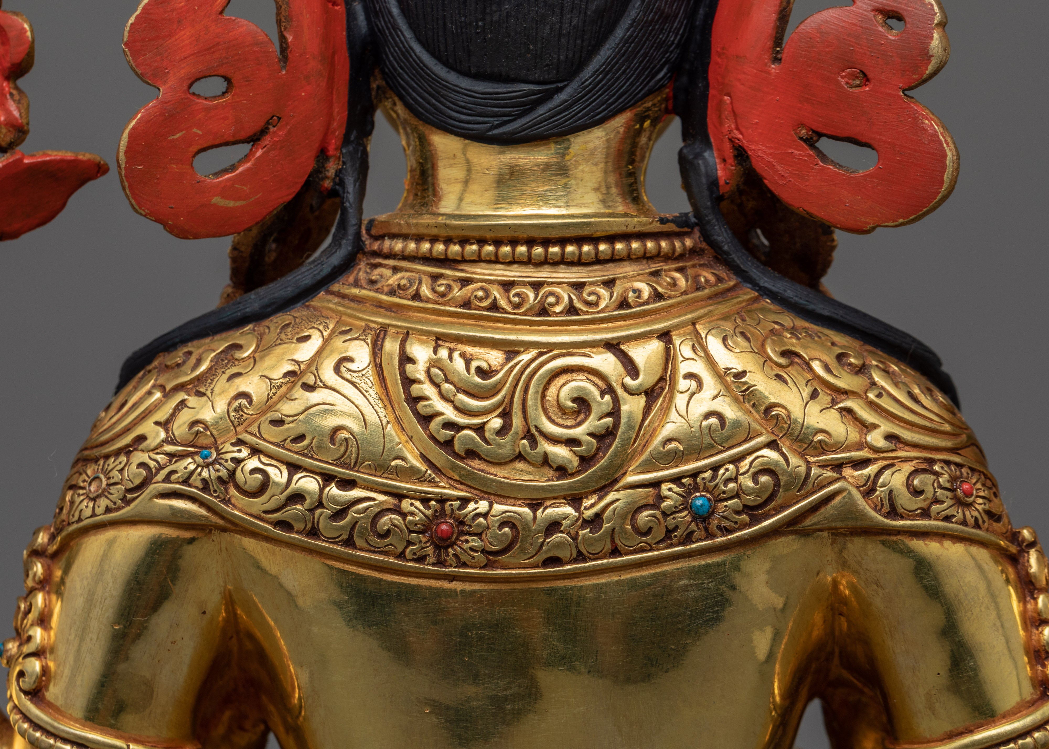 4 Armed Chenrezig Statue | Traditional Tibetan Style Buddhist Statue of Bodhisattva Chenrezig