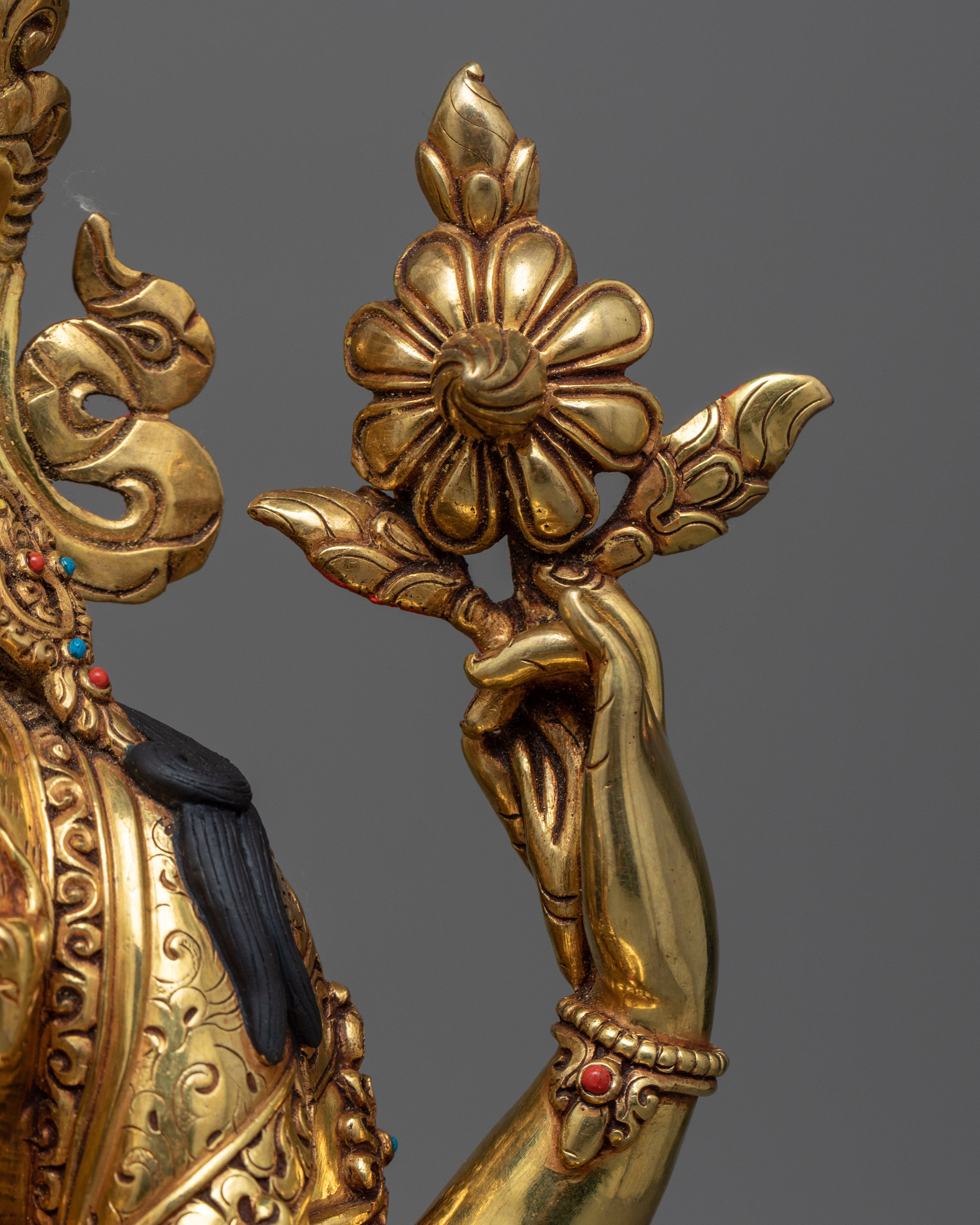 4 Armed Chenrezig Statue | Traditional Tibetan Style Buddhist Statue of Bodhisattva Chenrezig