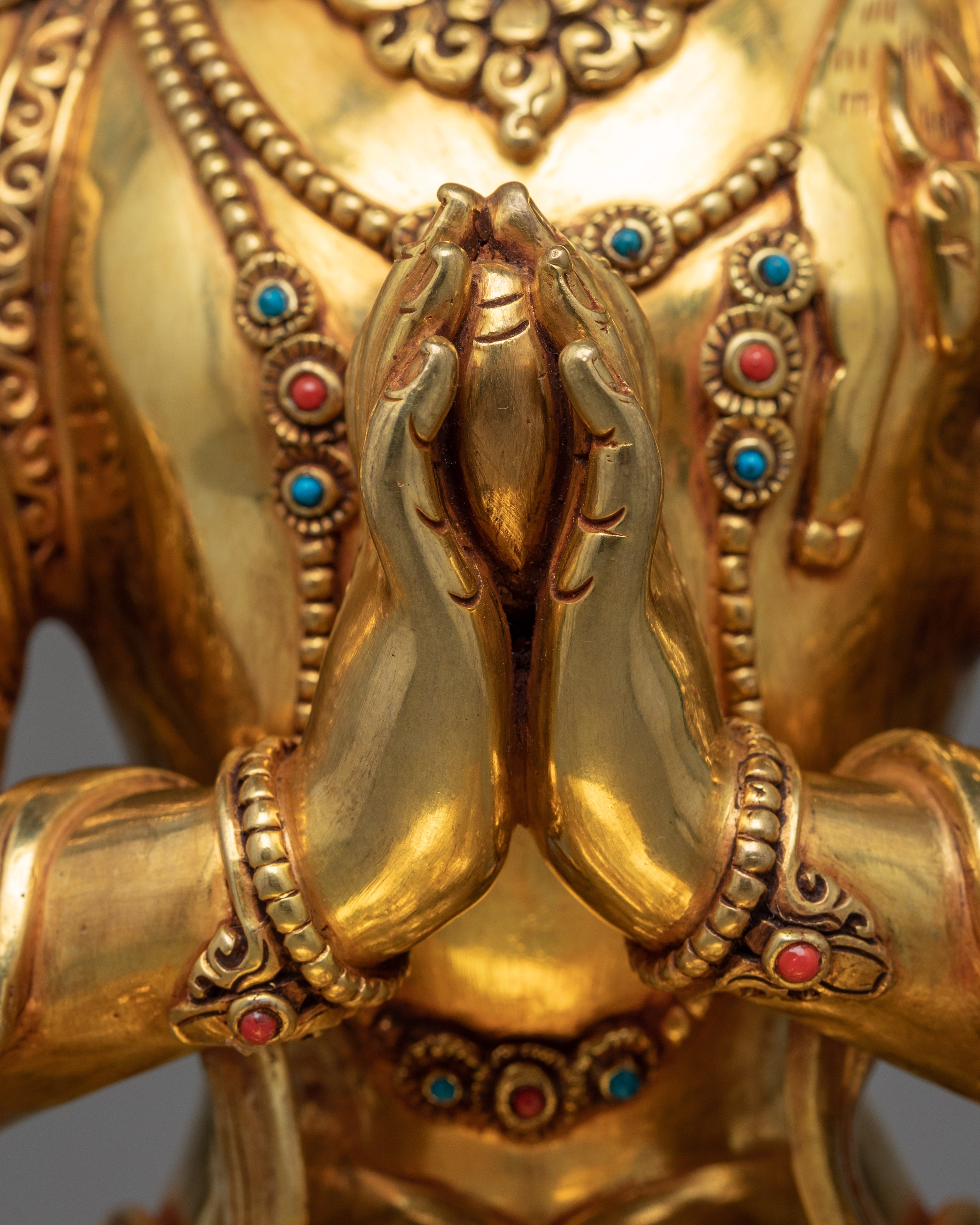 4 Armed Chenrezig Statue | Traditional Tibetan Style Buddhist Statue of Bodhisattva Chenrezig