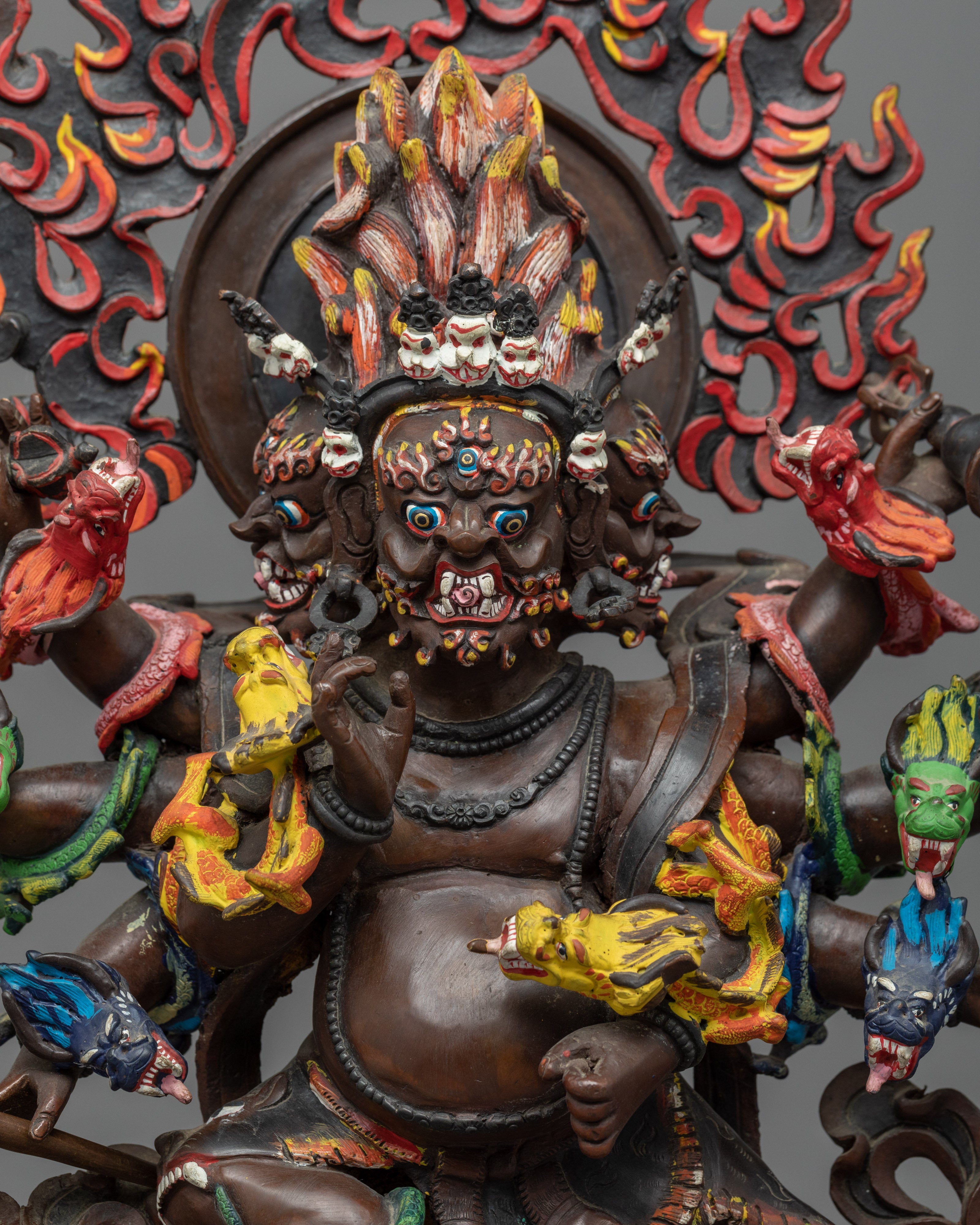 Oxidized Copper Ucchusma Statue | Great Strength Furious Diamond Ucchuṣma