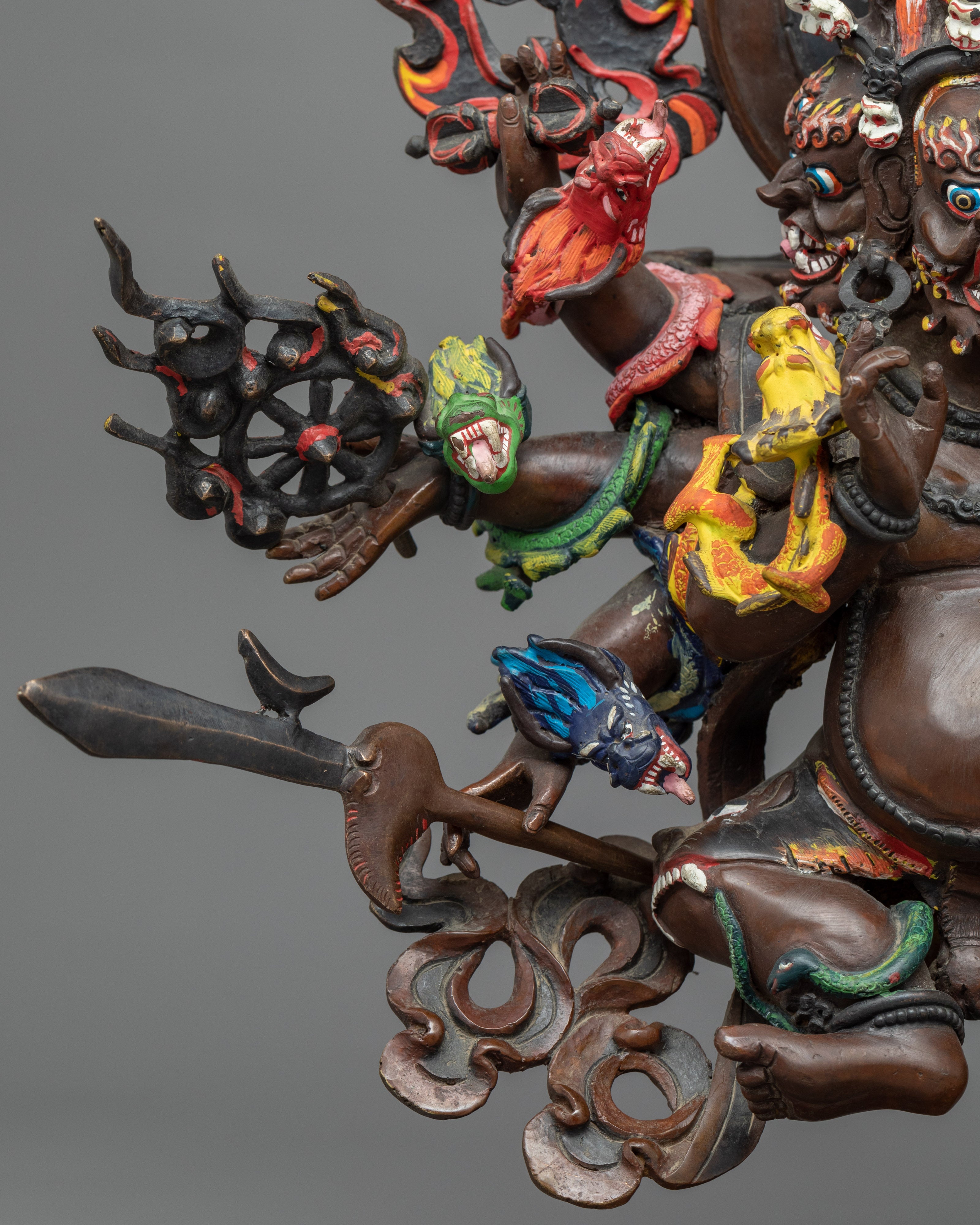 Oxidized Copper Ucchusma Statue | Great Strength Furious Diamond Ucchuṣma