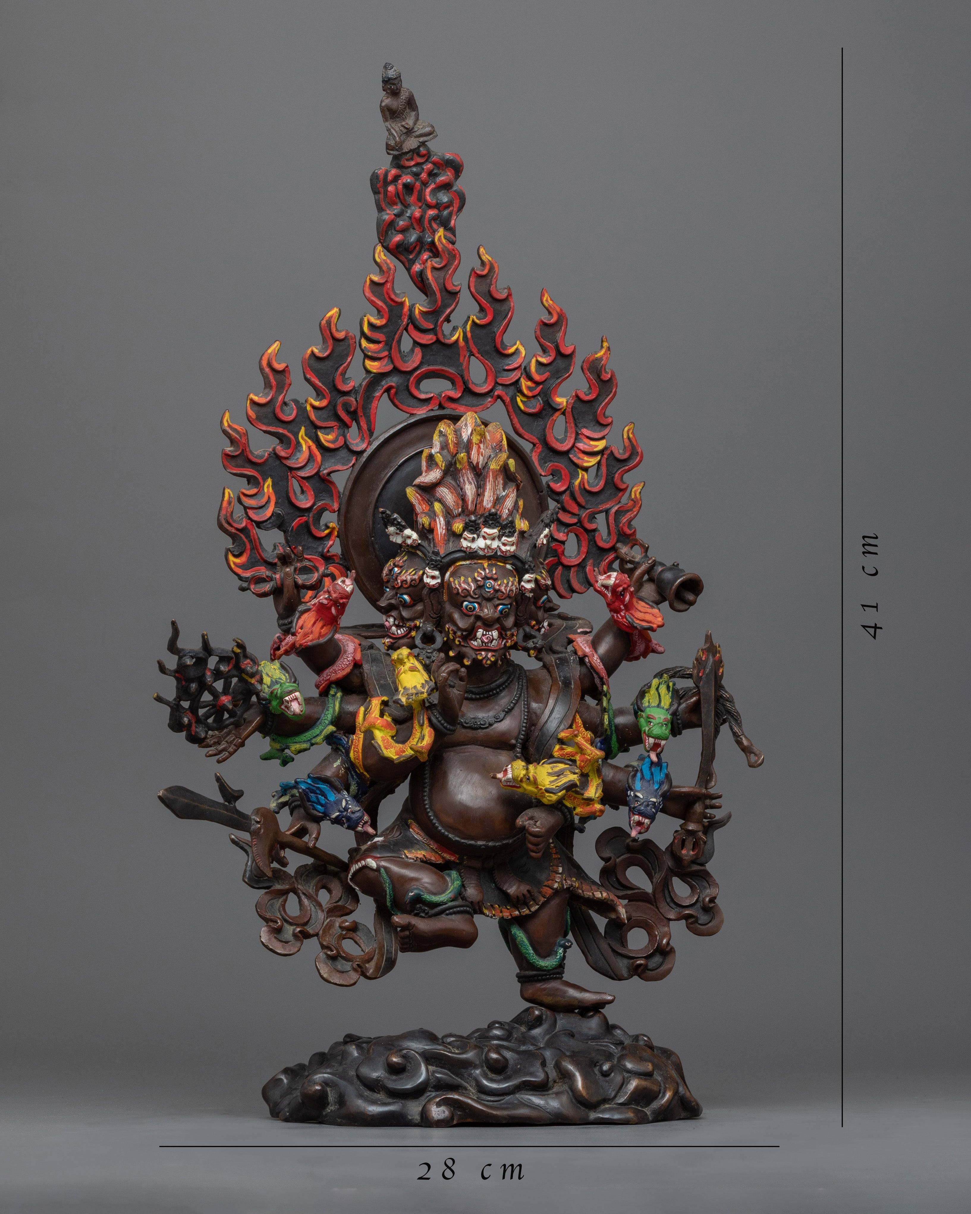 Oxidized Copper Ucchusma Statue | Great Strength Furious Diamond Ucchuṣma