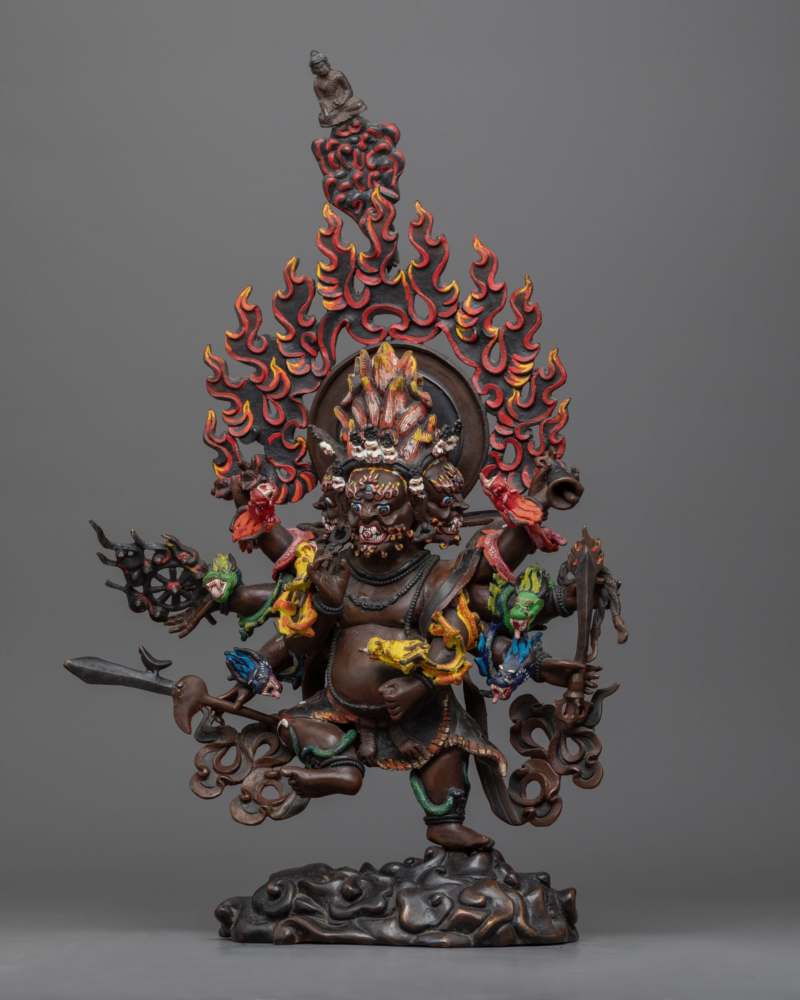 Oxidized Copper Ucchusma Statue | Great Strength Furious Diamond Ucchuṣma