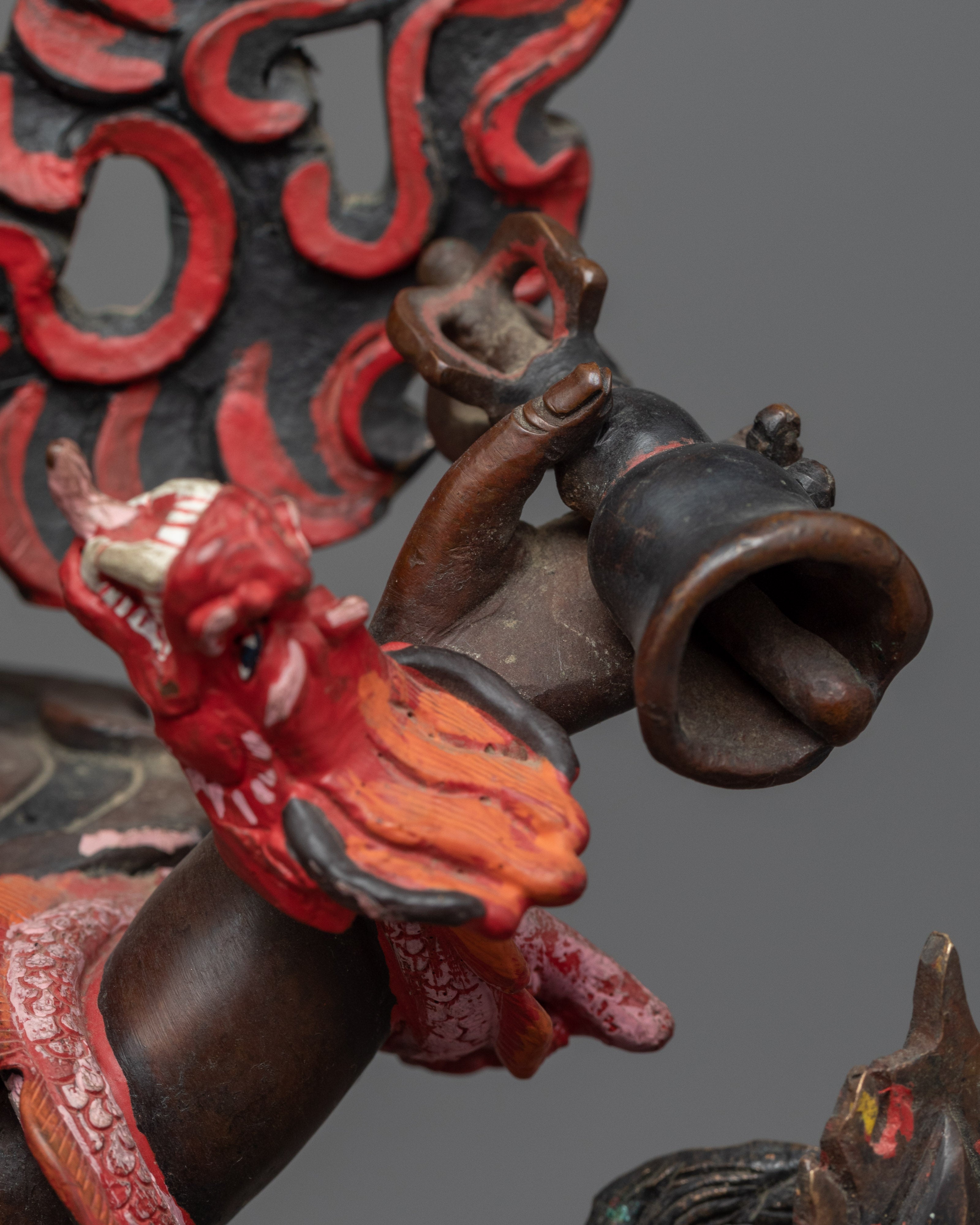 Oxidized Copper Ucchusma Statue | Great Strength Furious Diamond Ucchuṣma