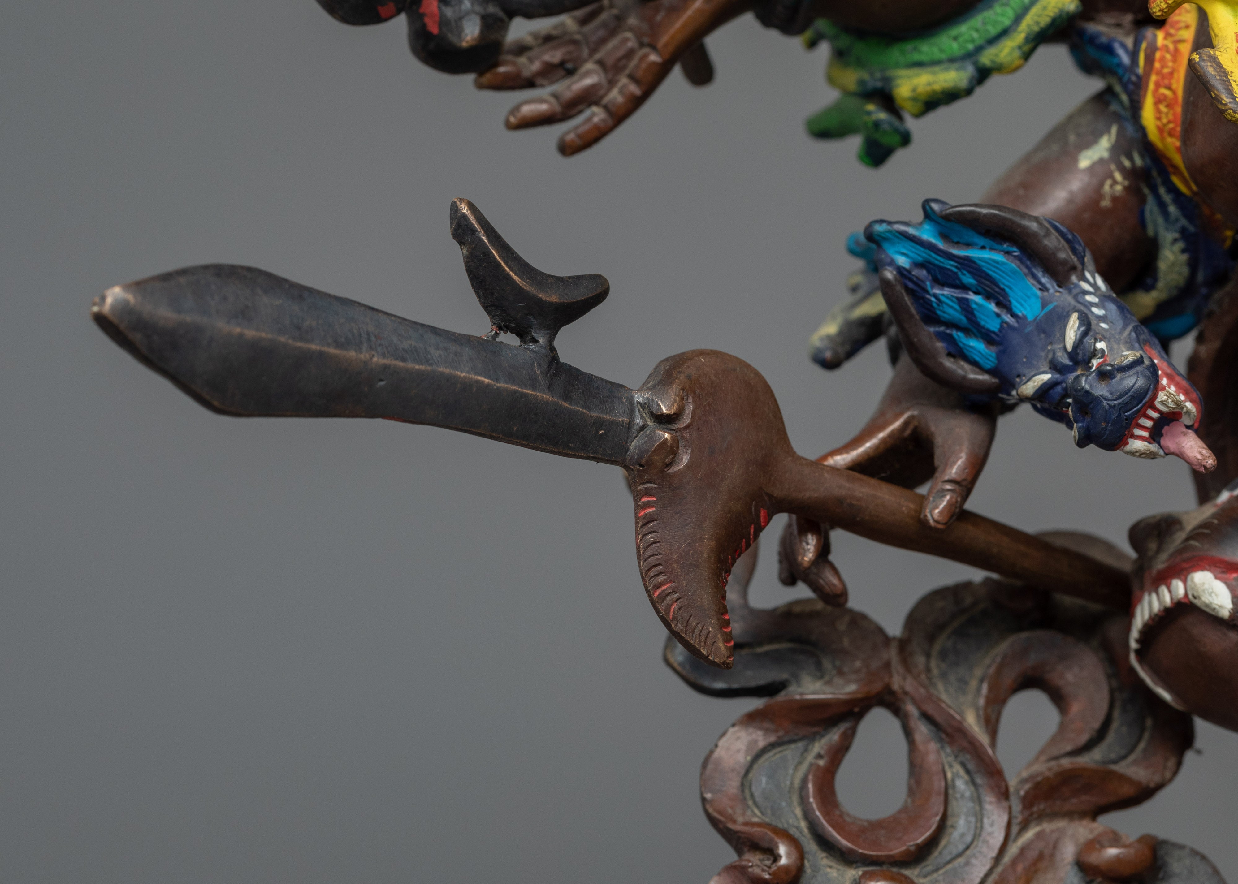 Oxidized Copper Ucchusma Statue | Great Strength Furious Diamond Ucchuṣma