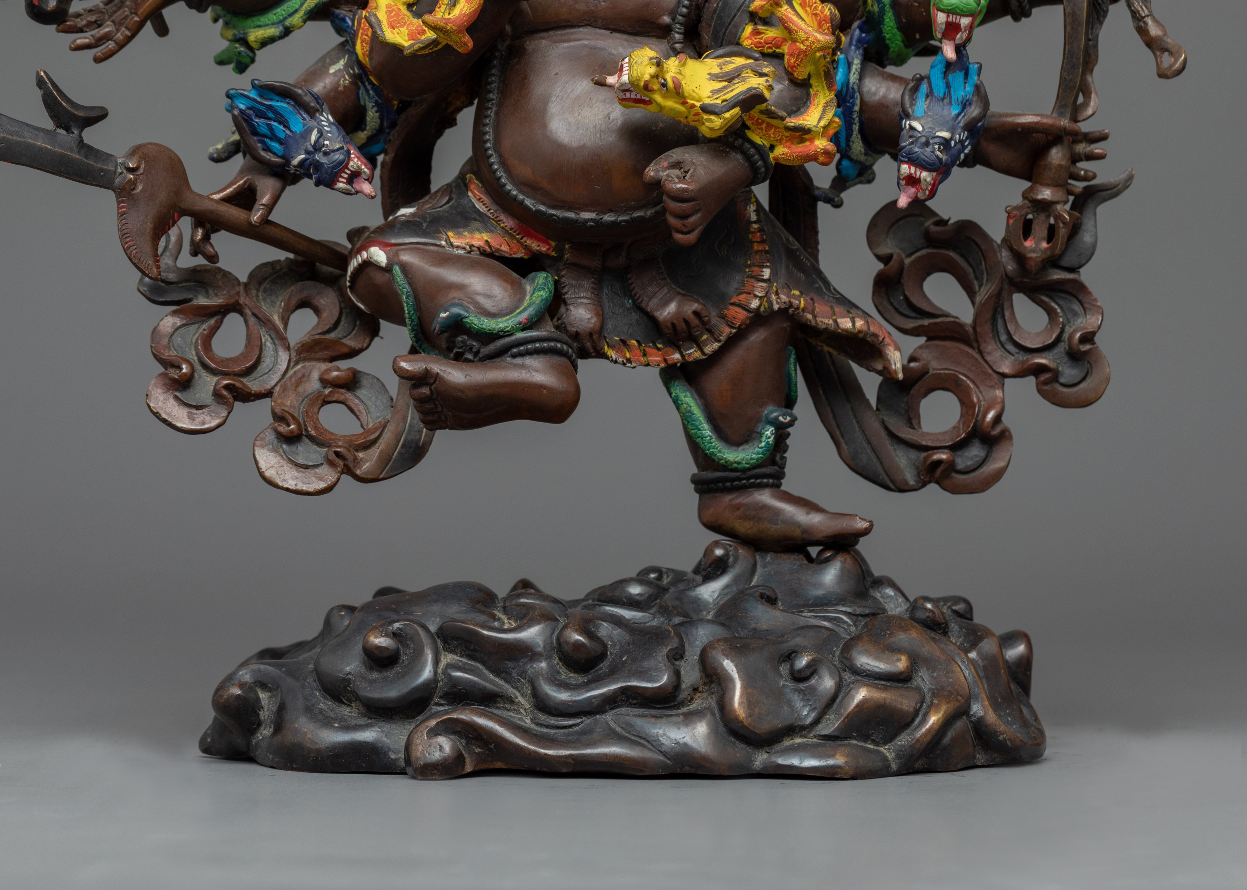 Oxidized Copper Ucchusma Statue | Great Strength Furious Diamond Ucchuṣma