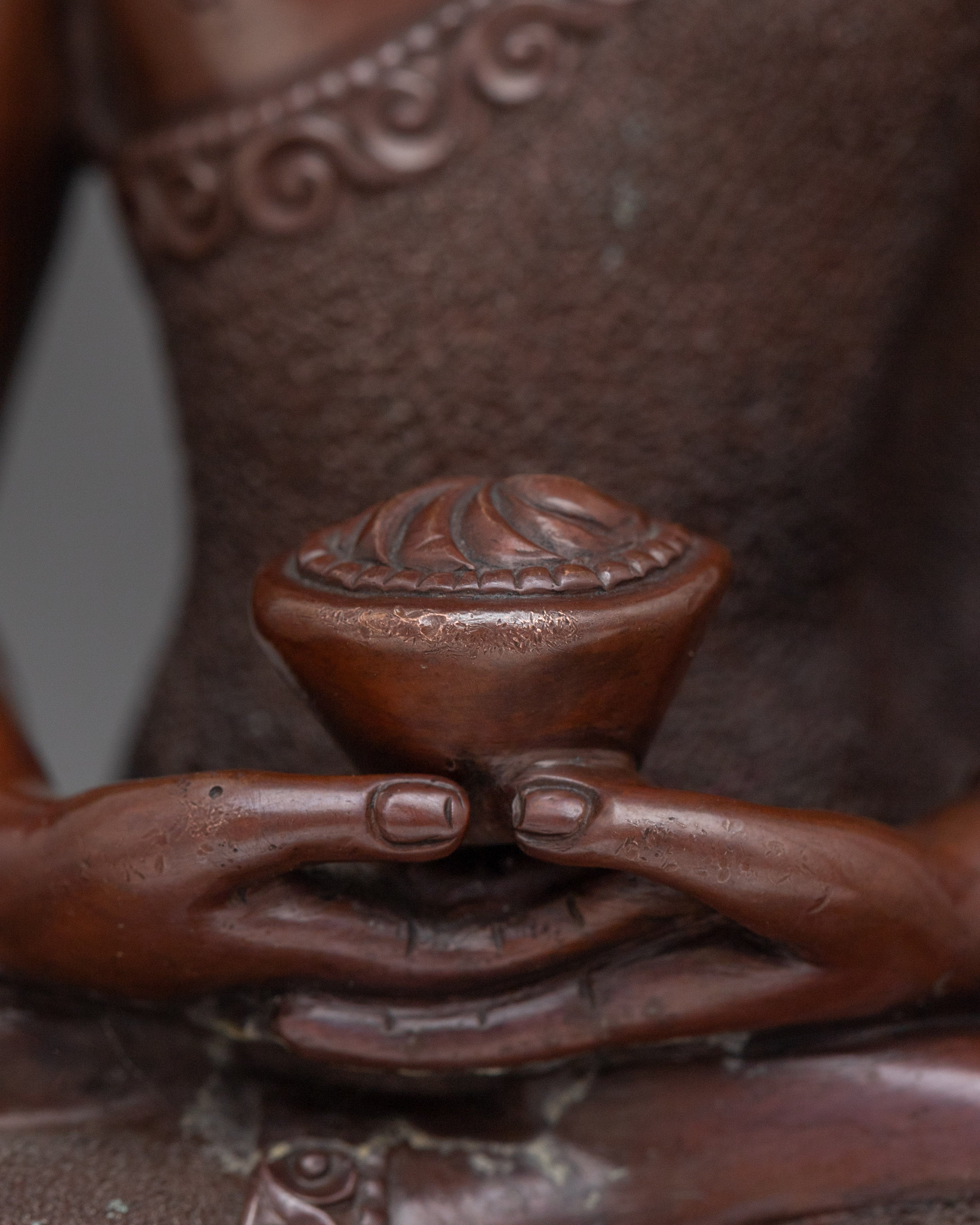 Handcrafted Buddha Amitabha Statue | Buddhist Oxidized Copper Statue
