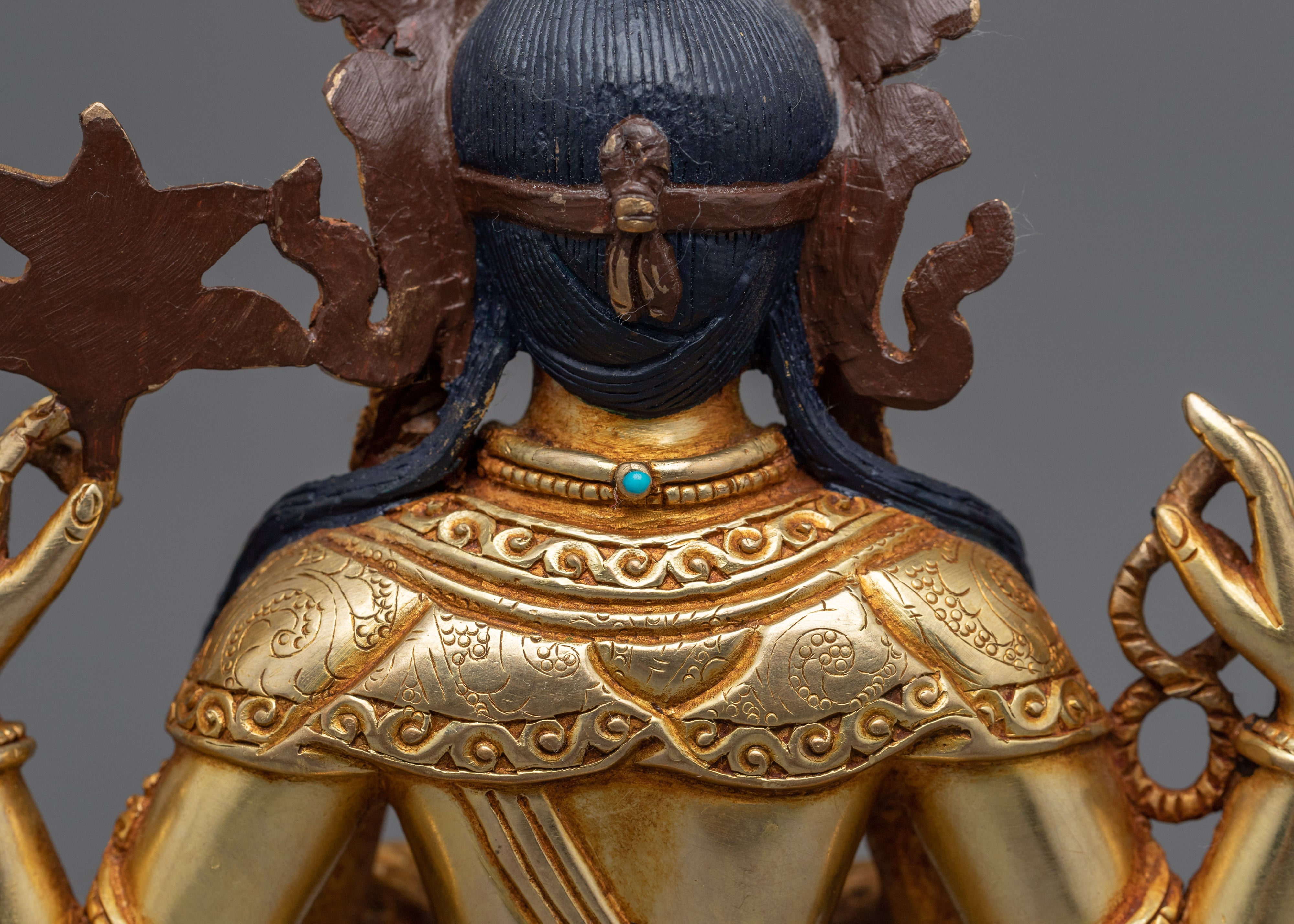 4 Armed Chenrezig Statue for Meditation | Handcrafted Buddhist Statue for Meditation