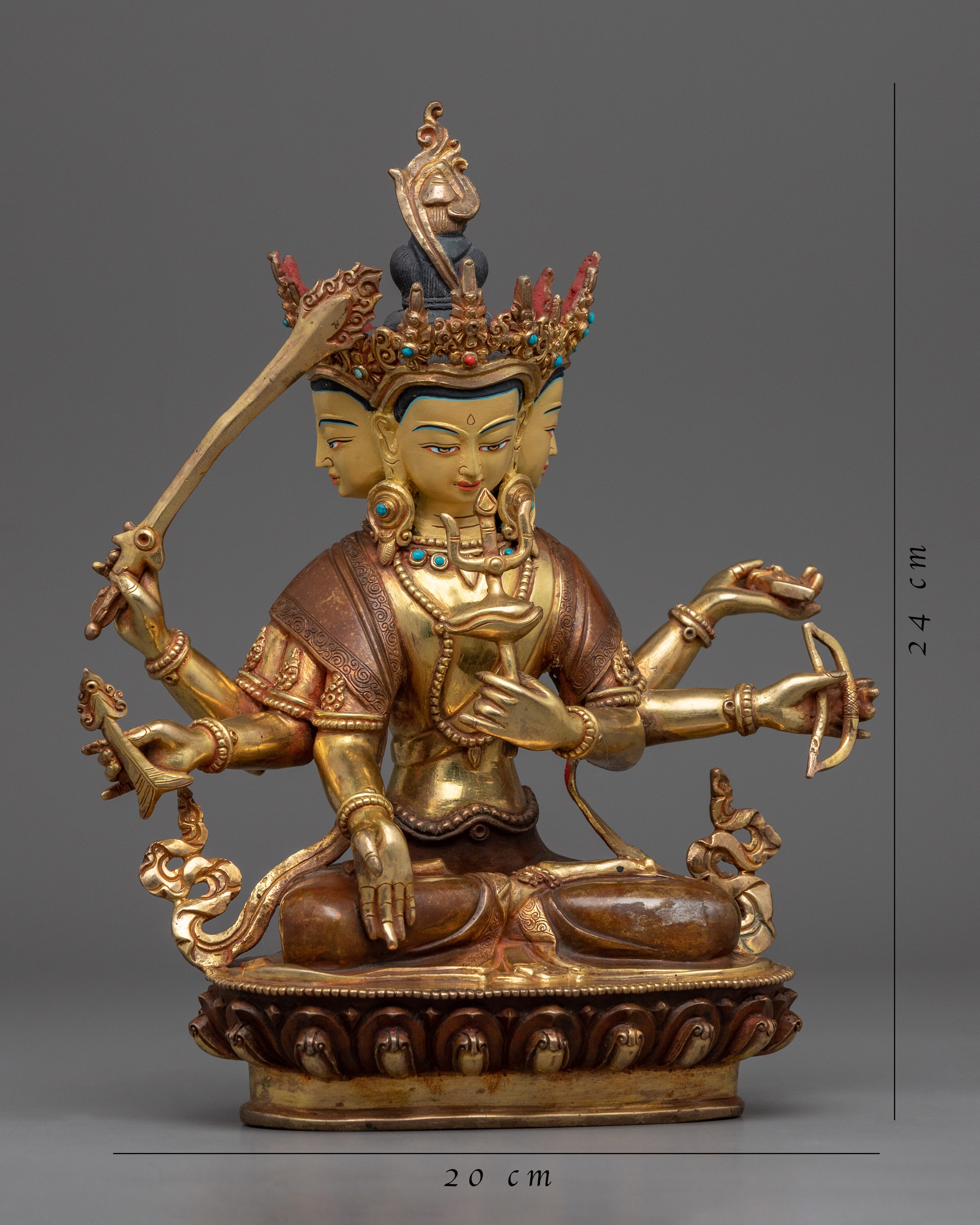 Kadampa Manjushri Sculpture | Manjushri Wielding a Sword Statue