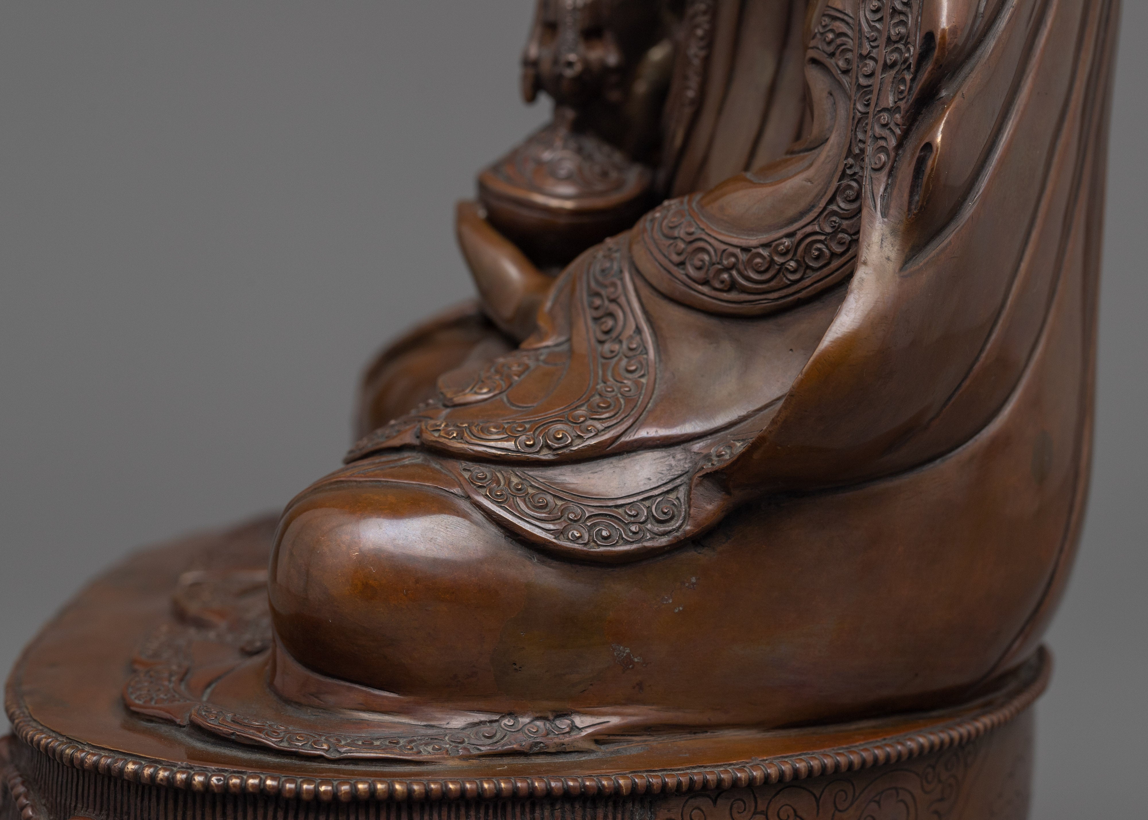 Tibetan Guru Rinpoche Statue | Traditionally Handmade Himalayan Religious Statues