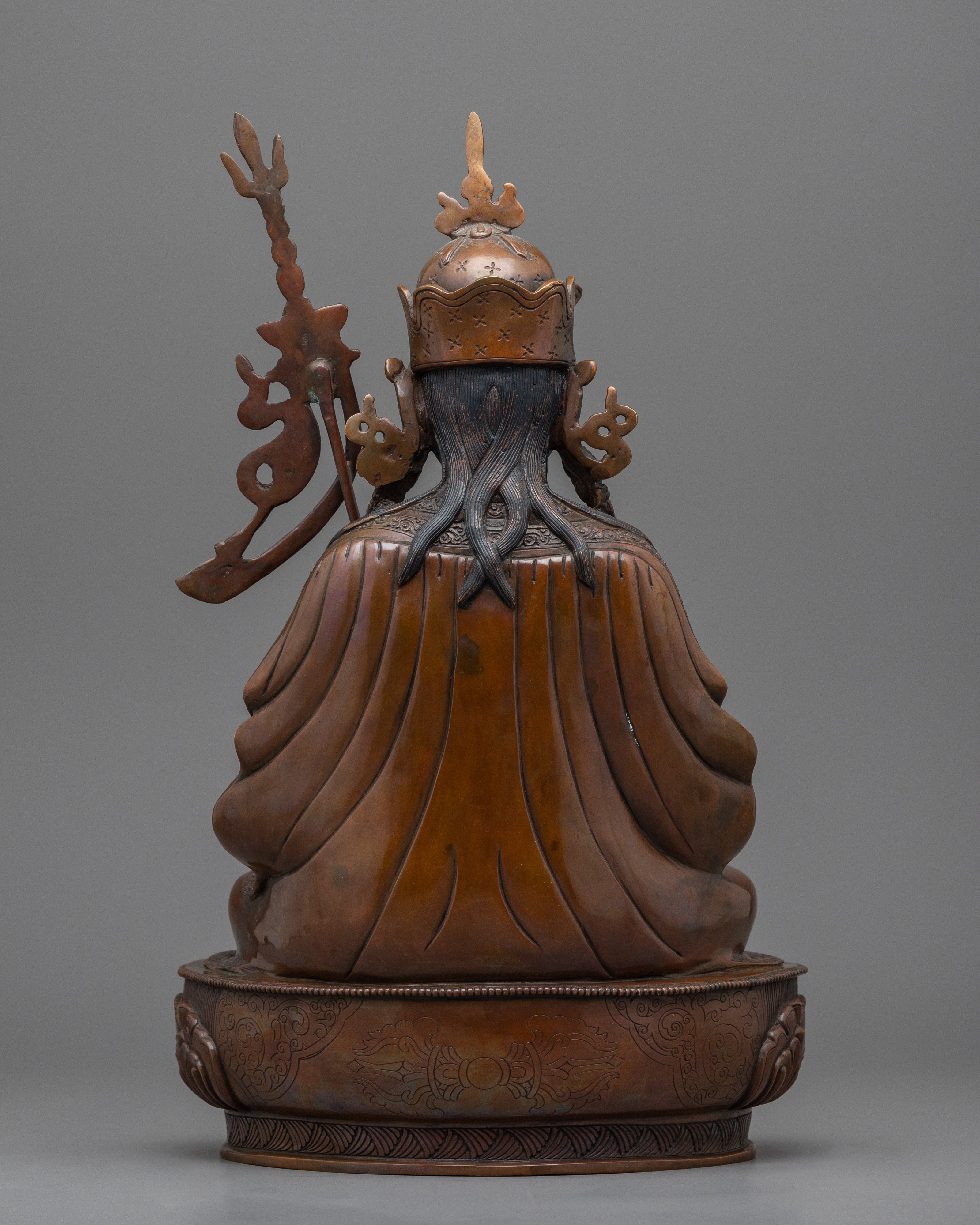 Tibetan Guru Rinpoche Statue | Traditionally Handmade Himalayan Religious Statues