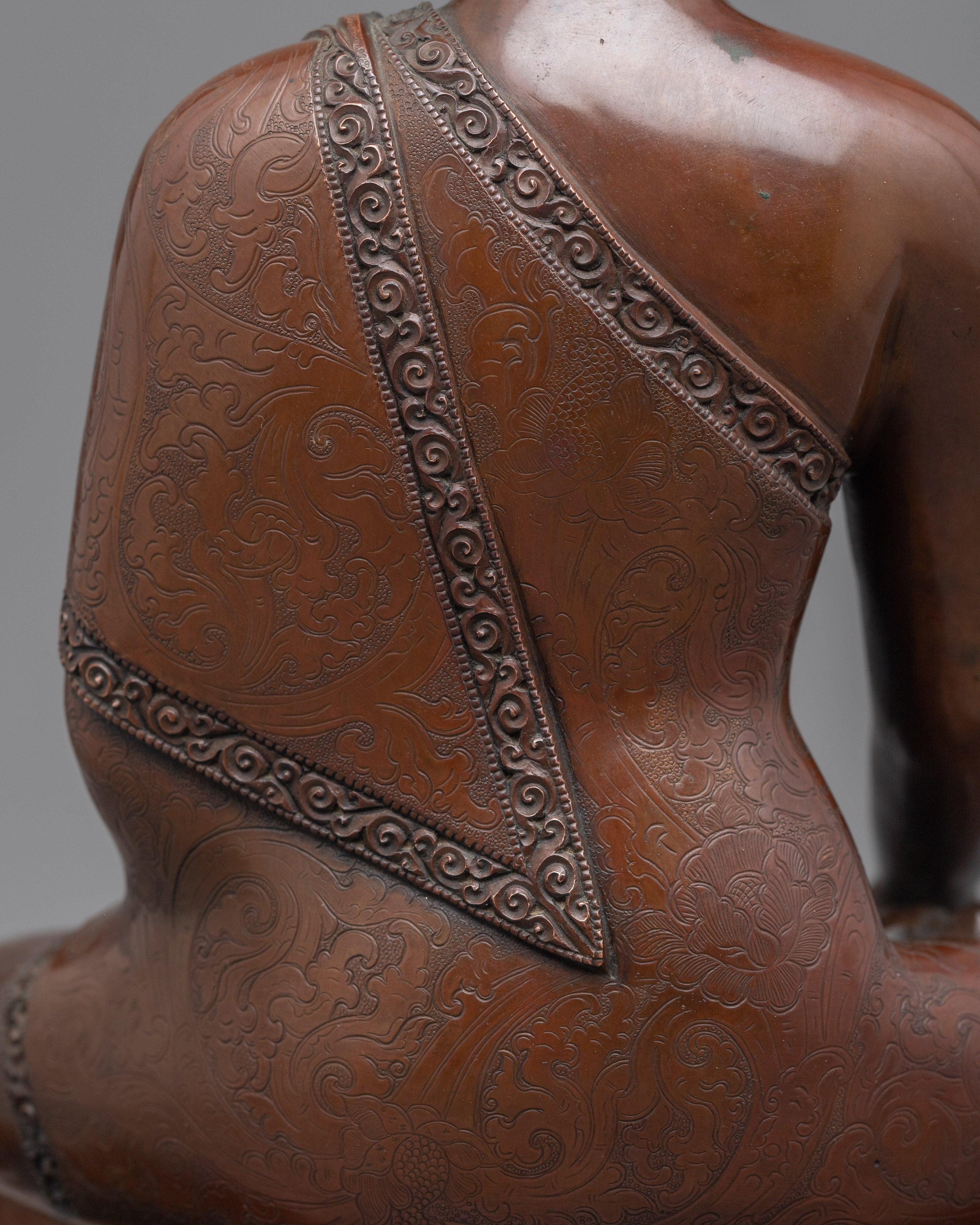 Statue of the Historical Buddha Shakyamuni | Buddhist Oxidized Copper Statue