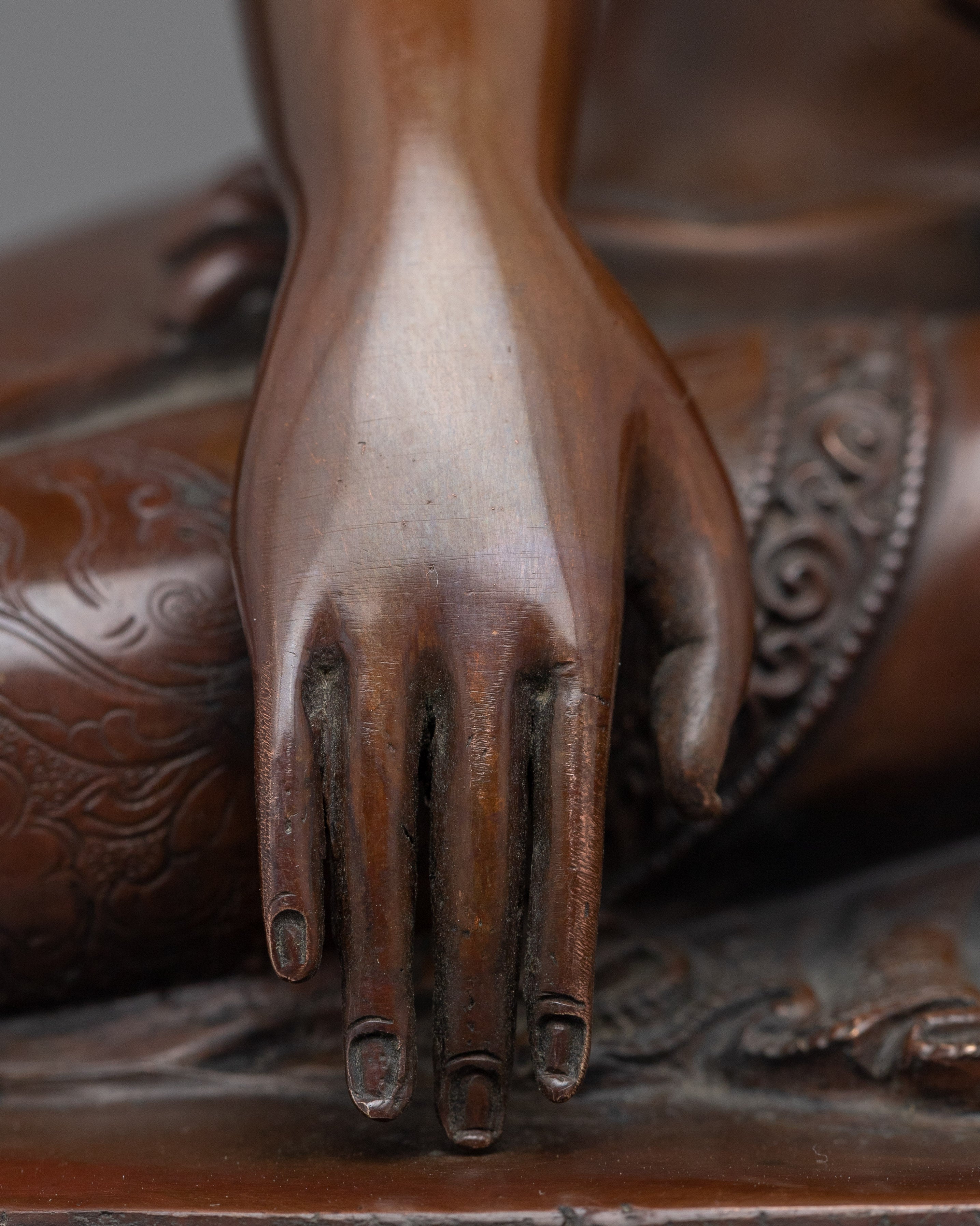 Statue of the Historical Buddha Shakyamuni | Buddhist Oxidized Copper Statue