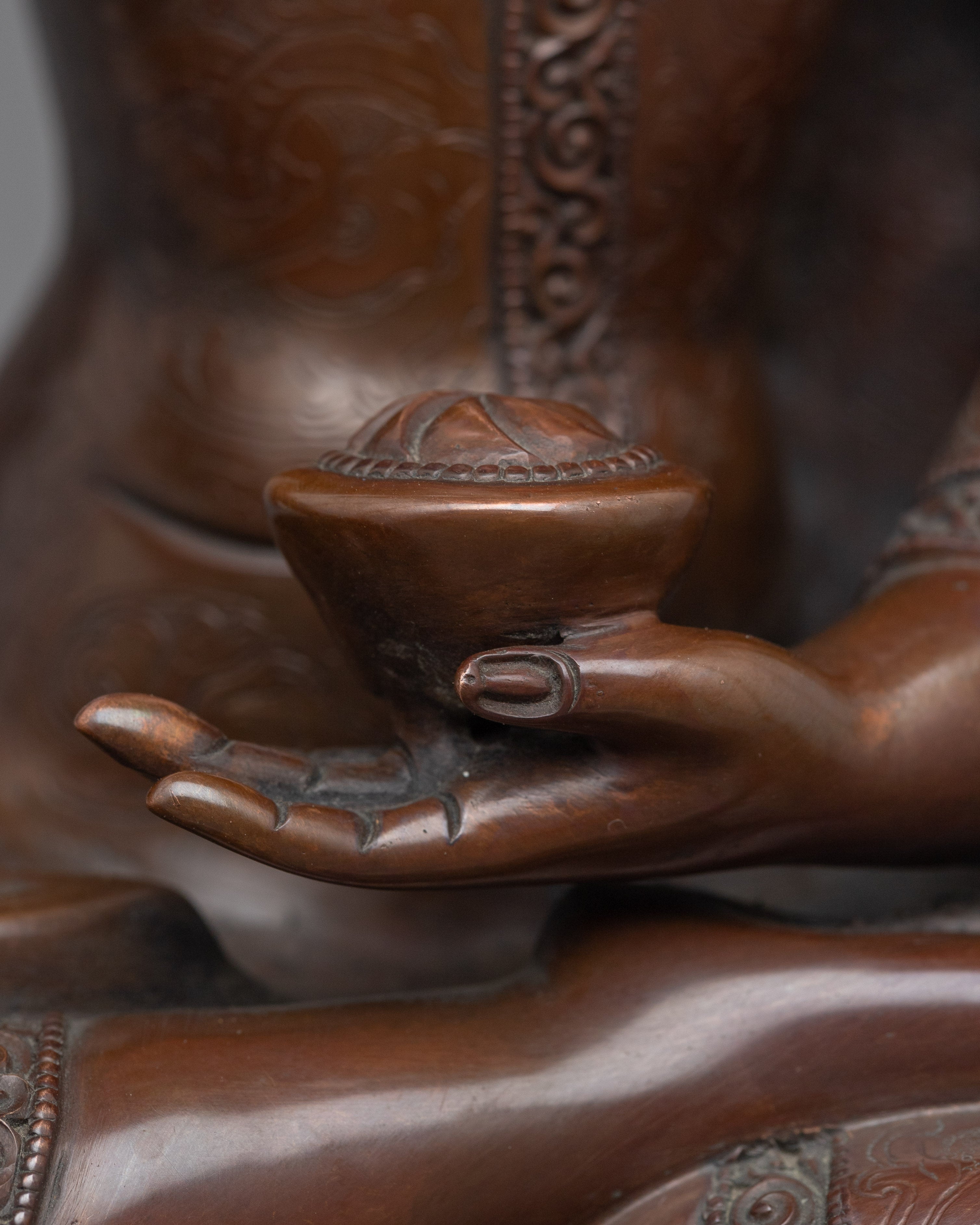 Statue of the Historical Buddha Shakyamuni | Buddhist Oxidized Copper Statue